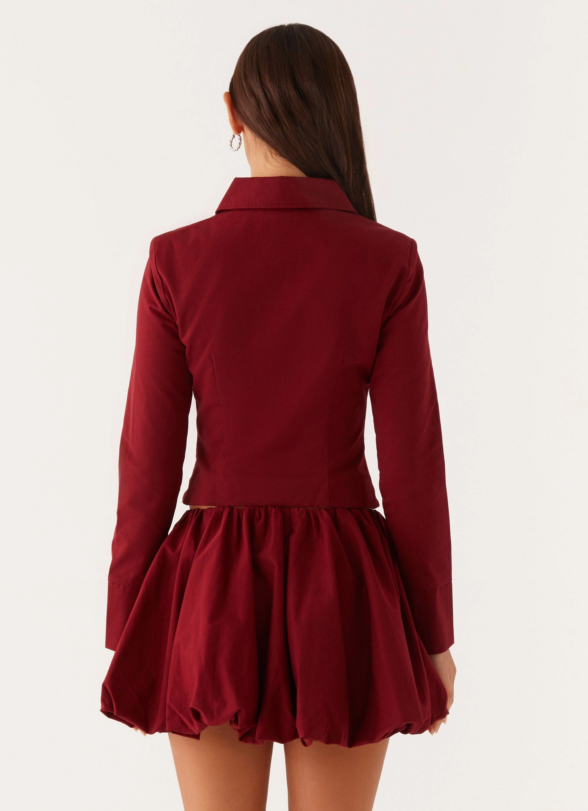 Ethically Sourced Yarn Petra Fitted Zip Top - Mulberry