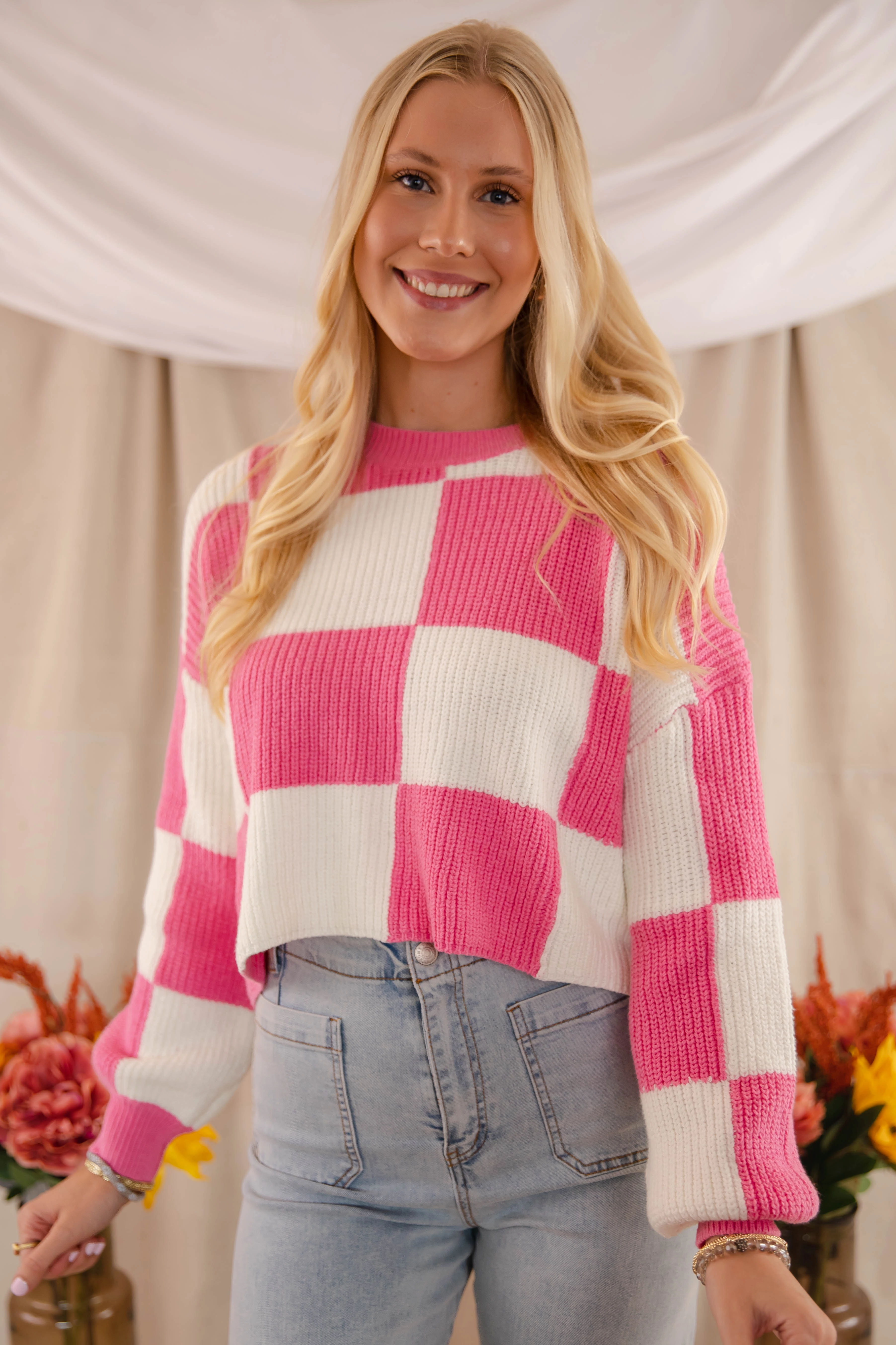 VentilatedBackPanel MinimalistCut Checking Off the Boxes Sweater-Pink
