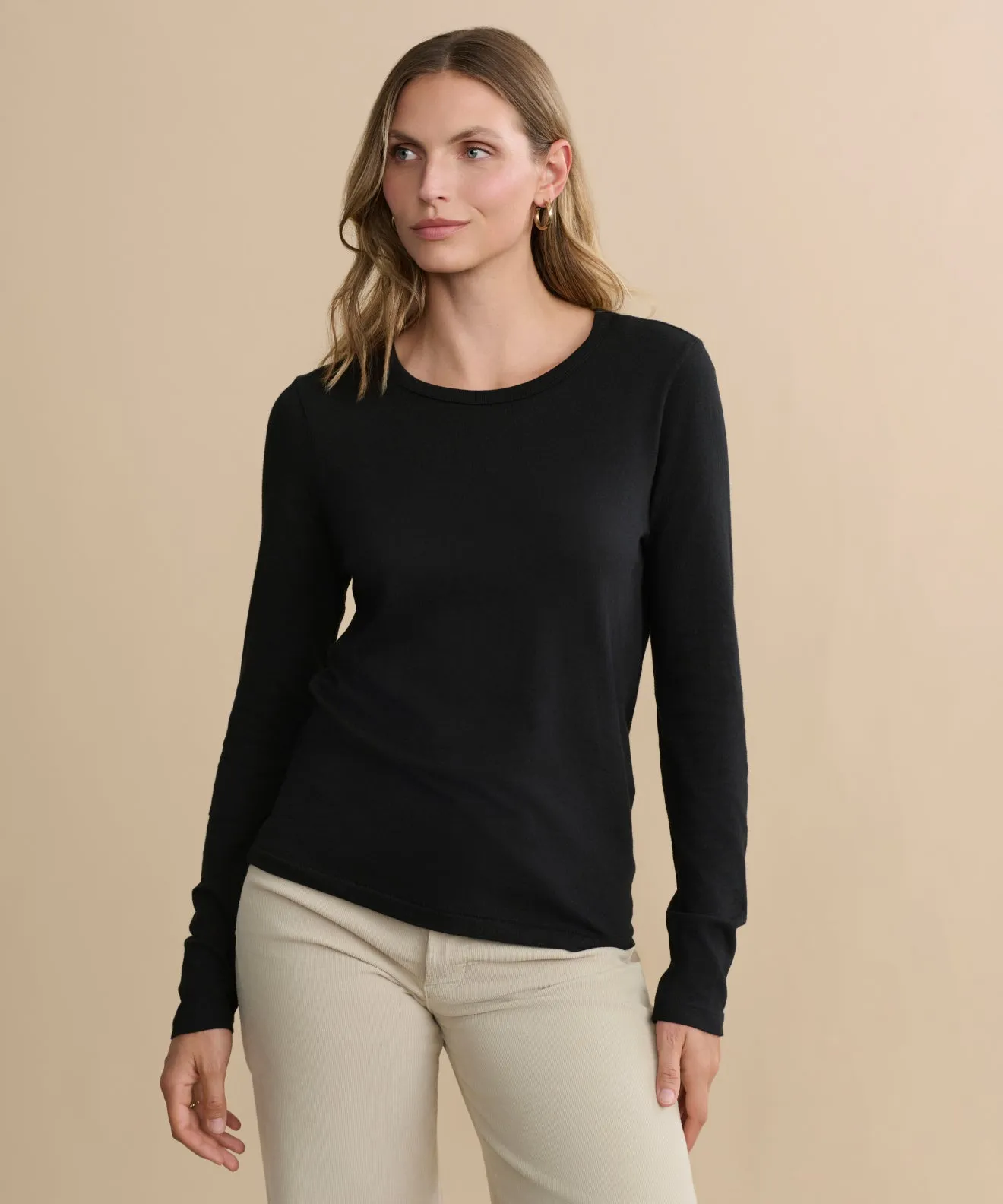Long-Sleeve Slim Tee BoxySilhouette