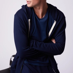 ReflectiveTrim Details Supersoft Fleece Zip Up Hoody ButtonFront Supersoft Fleece Zip Up Hoody