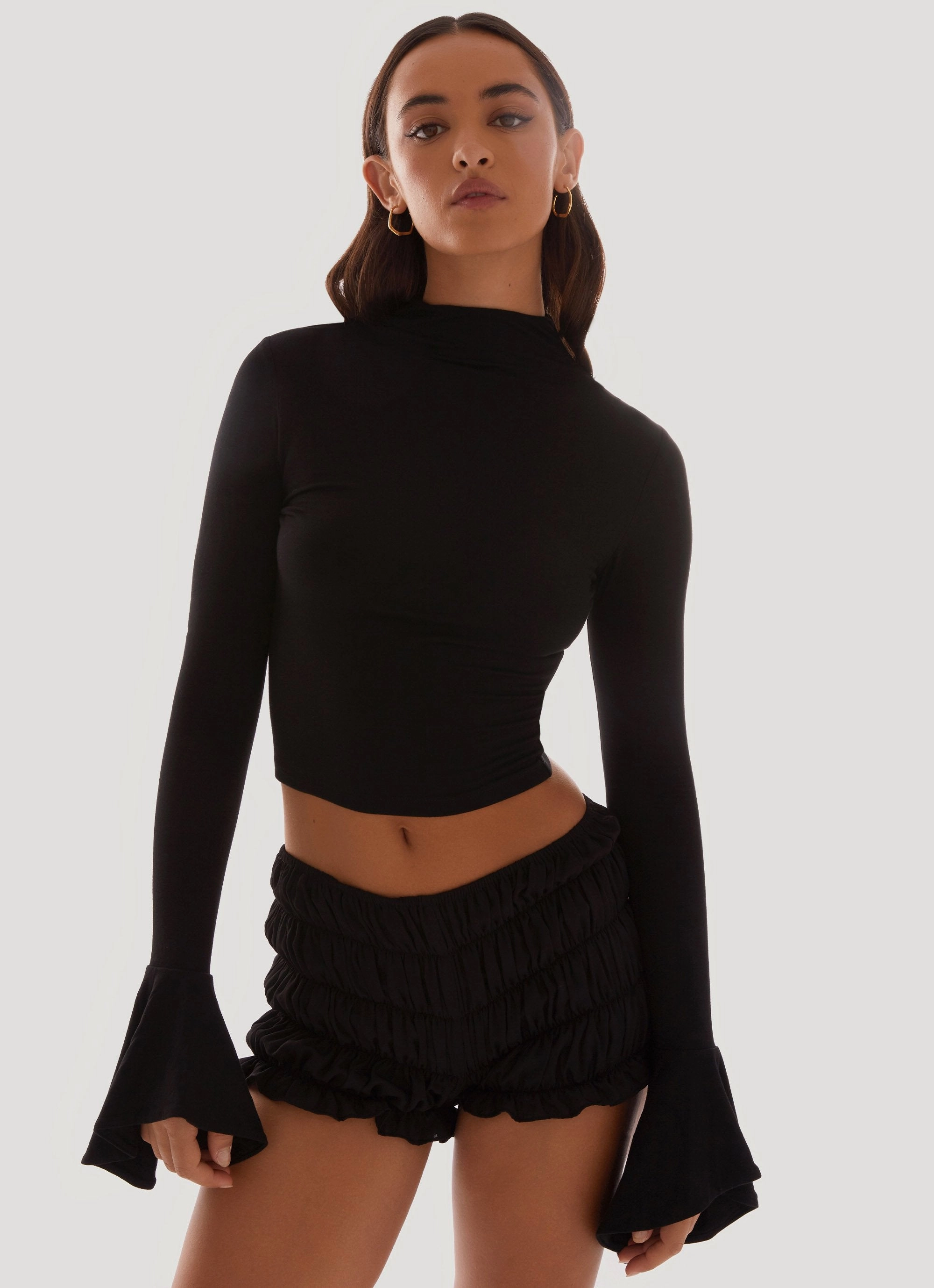 Reggie Long Sleeve Top - Black Active Wear