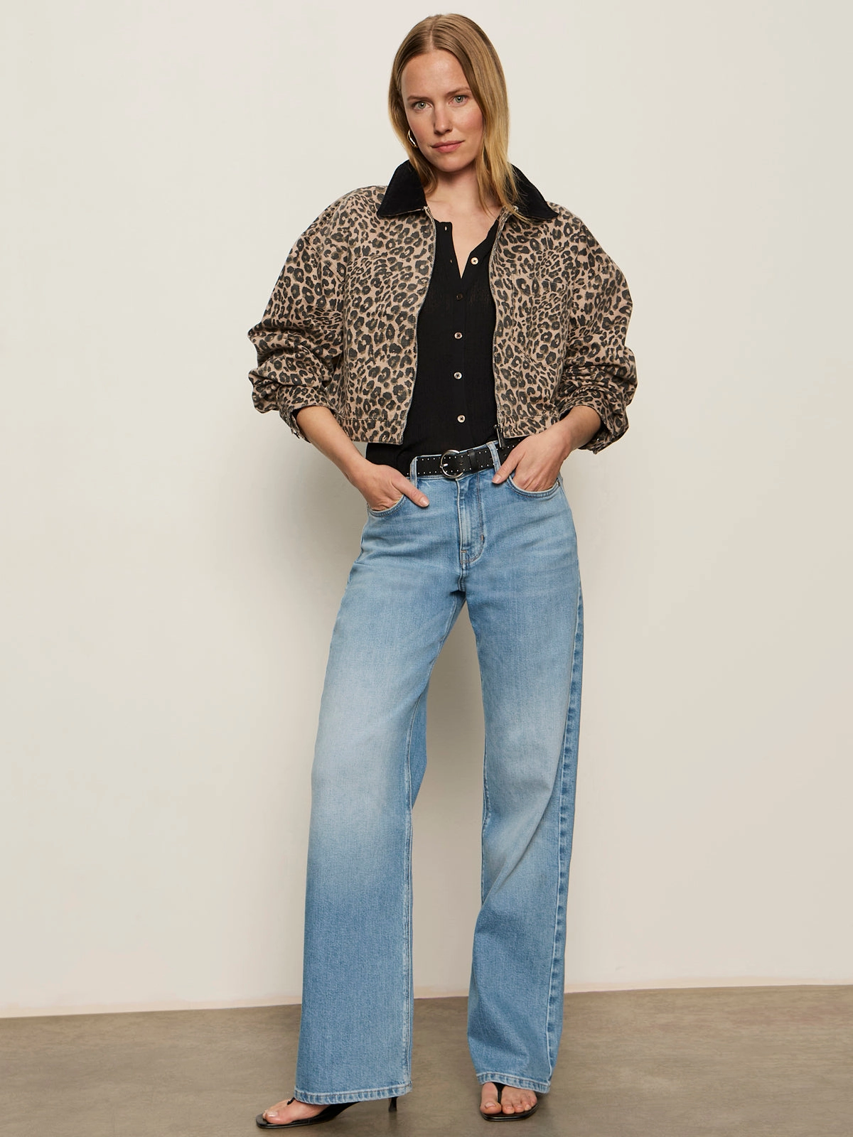 Cropped Barn Jacket French Kitty Smooth Texture