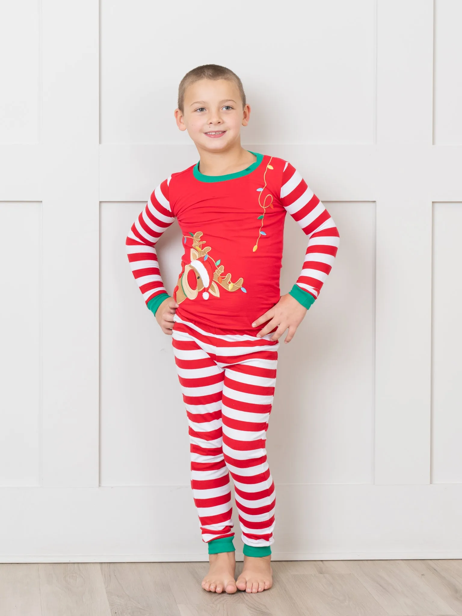 Reindeer Cheer Raglan Pajamas - Boys & Girls