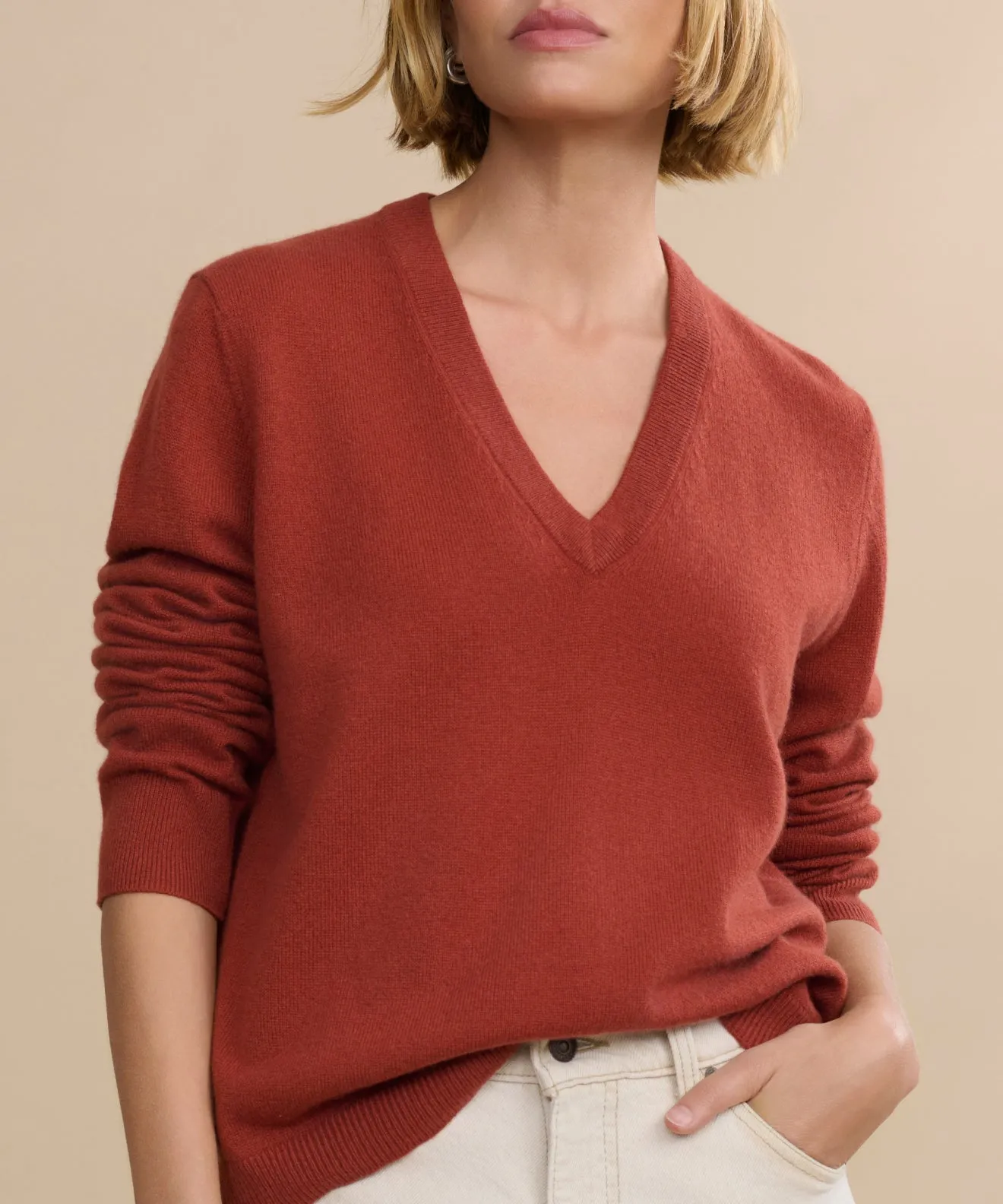 Flynn Cashmere Sweater NonRestrictiveSilhouette