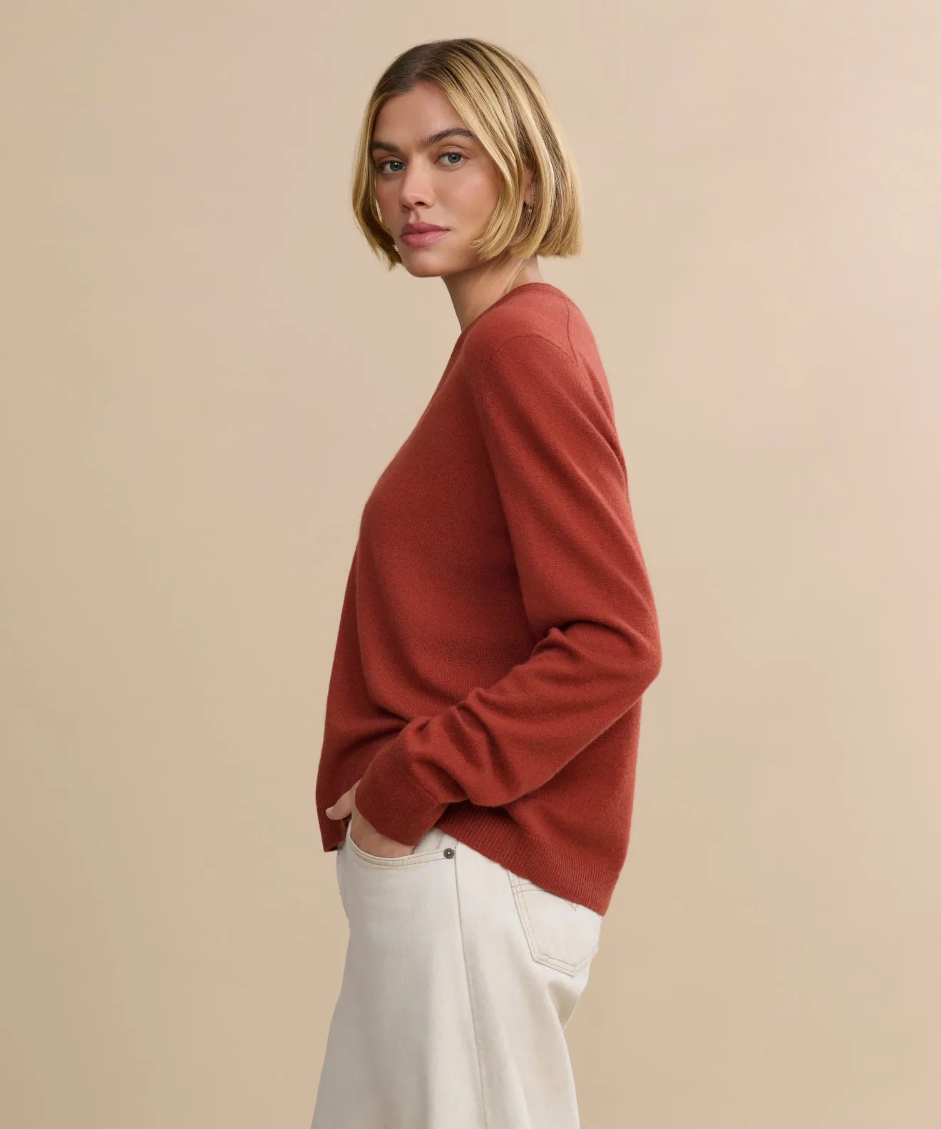 Flynn Cashmere Sweater Basic Sweatshirt