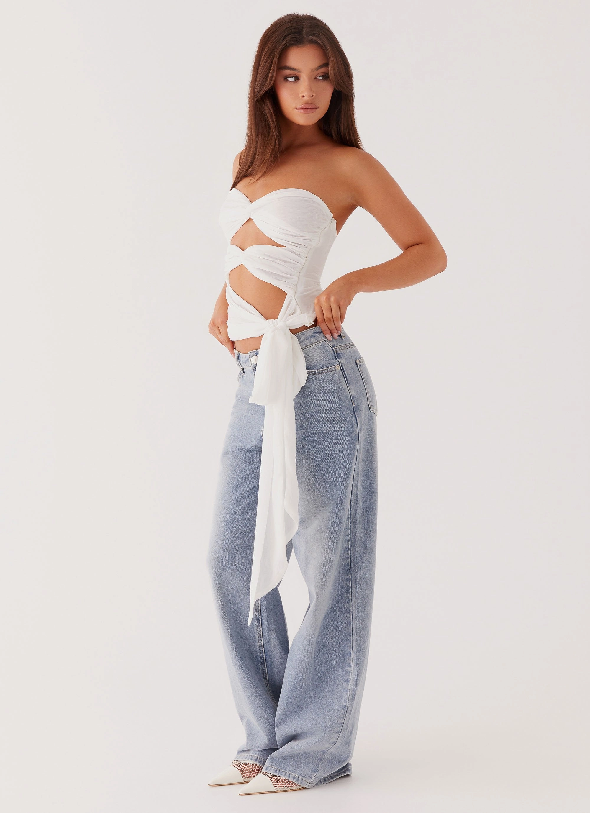 Sunlight Cascade Top - White LayeringFriendly Weight