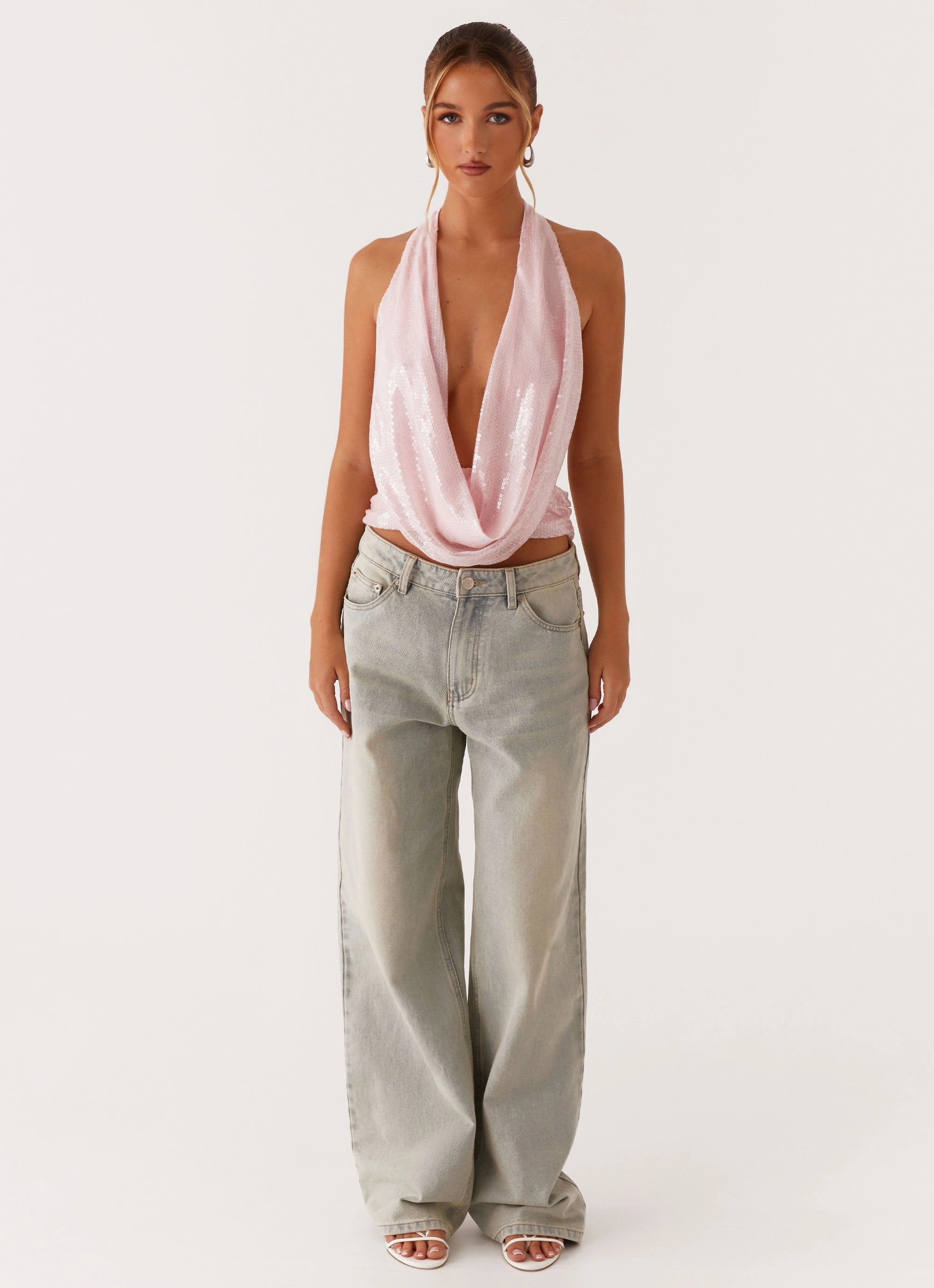 Sawyer Sequin Top - Pink Sequin BondedSeamTechnology LightReflectiveTrim