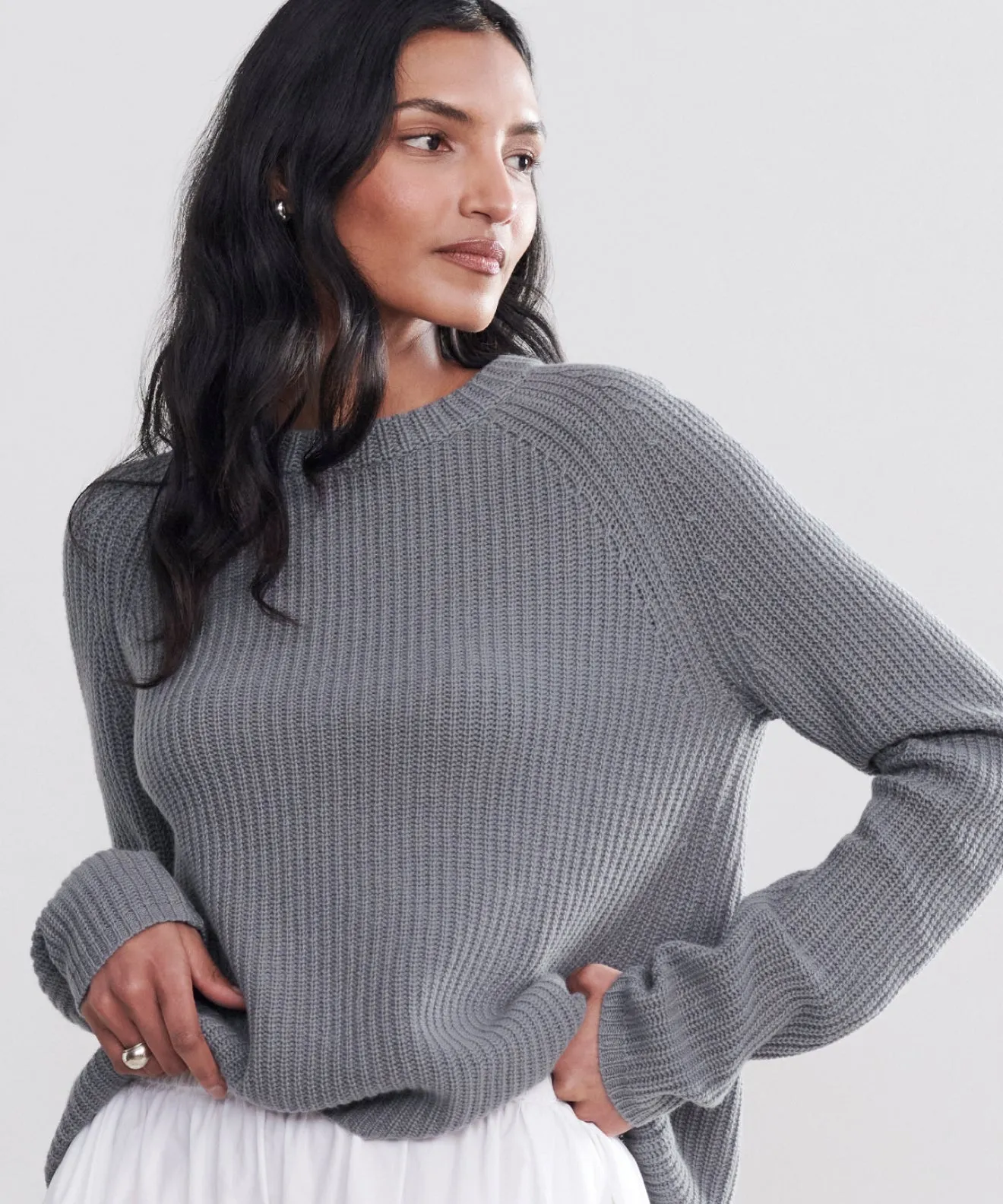 Cashmere Fisherman Sweater MicrofiberBlend