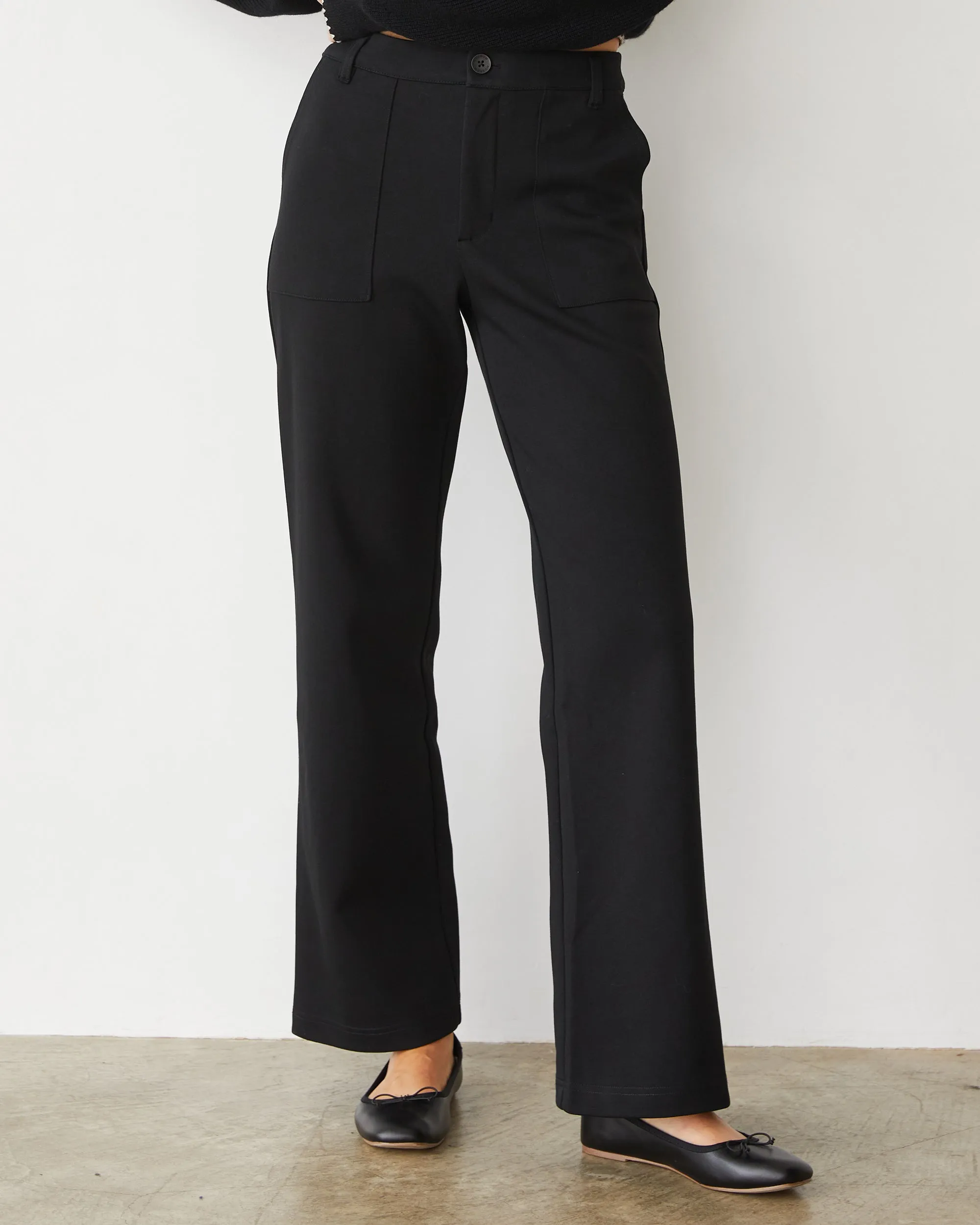 Cotton Knit Patch Pocket Pant Cool Weather