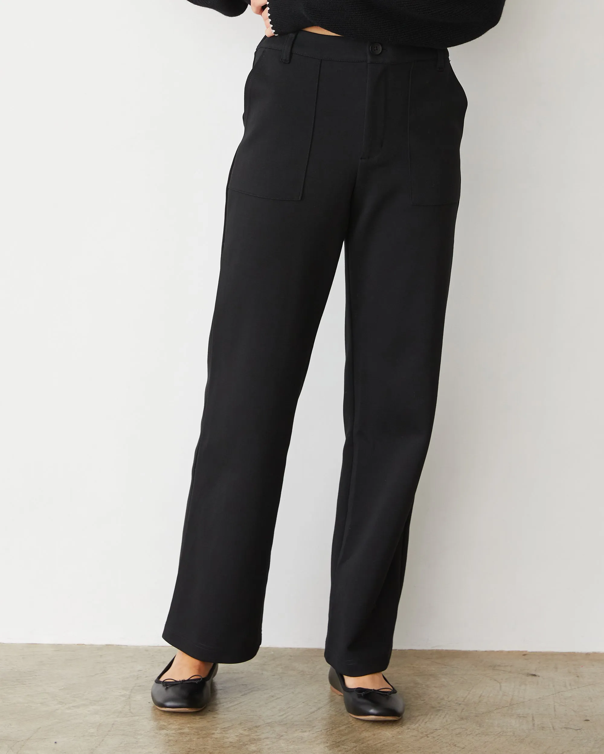 Cotton Knit Patch Pocket Pant Everyday Comfort Ultra Stretch