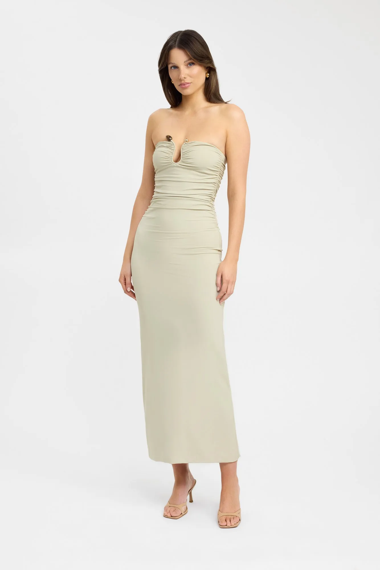 Silky Shine Tayla Trim Maxi Dress