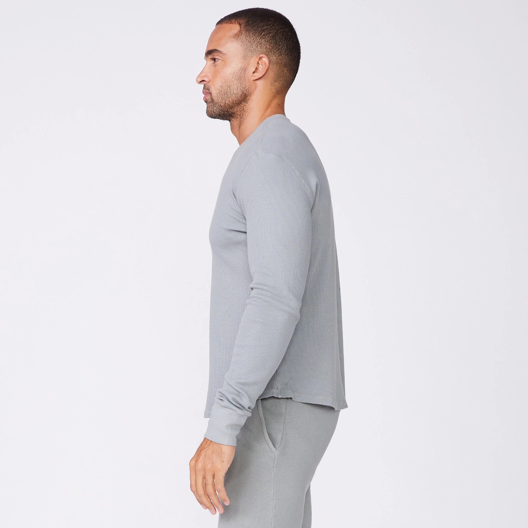 Erasable Surface Coating Contoured Side Panels Thermal Long Sleeve Crew