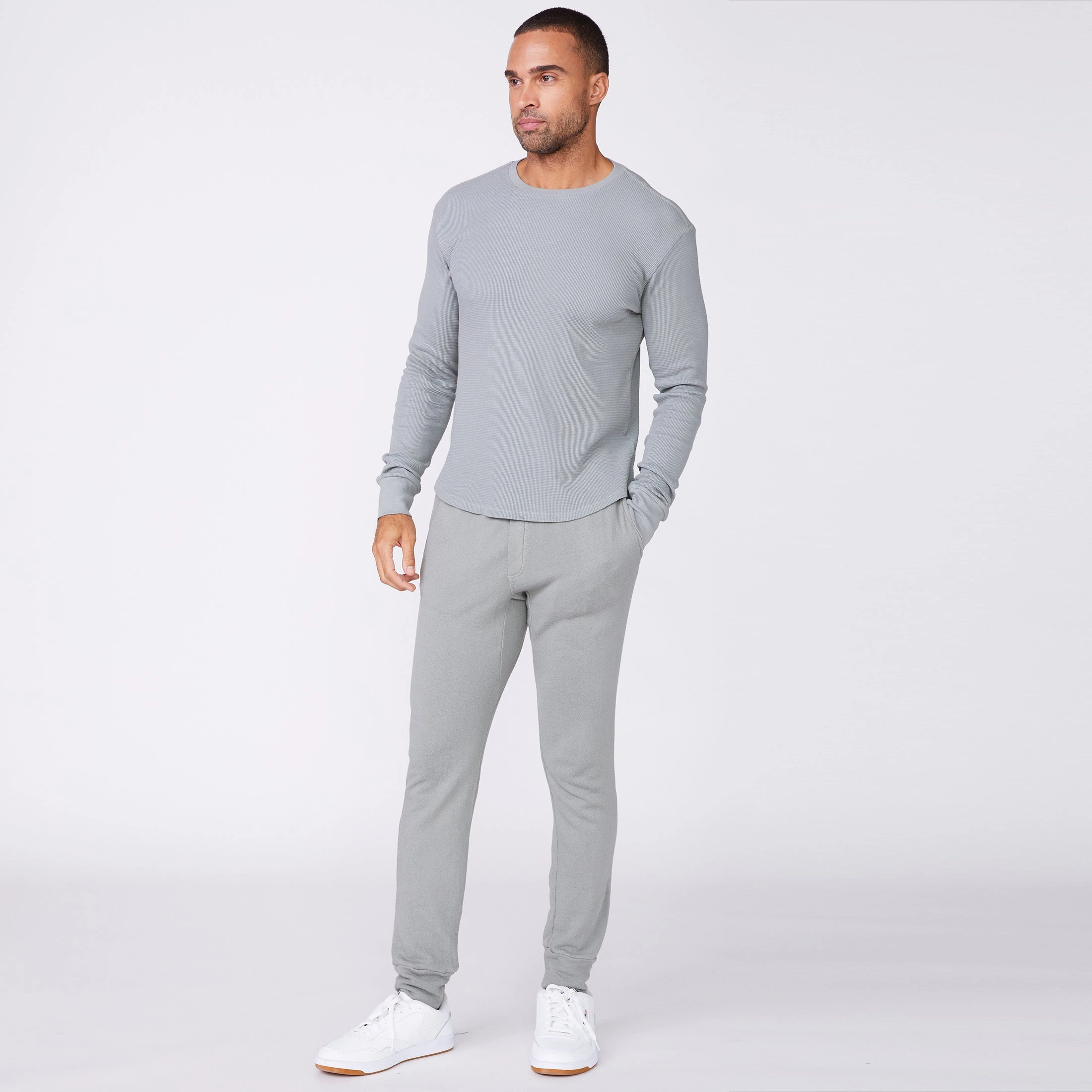 GarmentWashed Softness Soft Texture Thermal Long Sleeve Crew