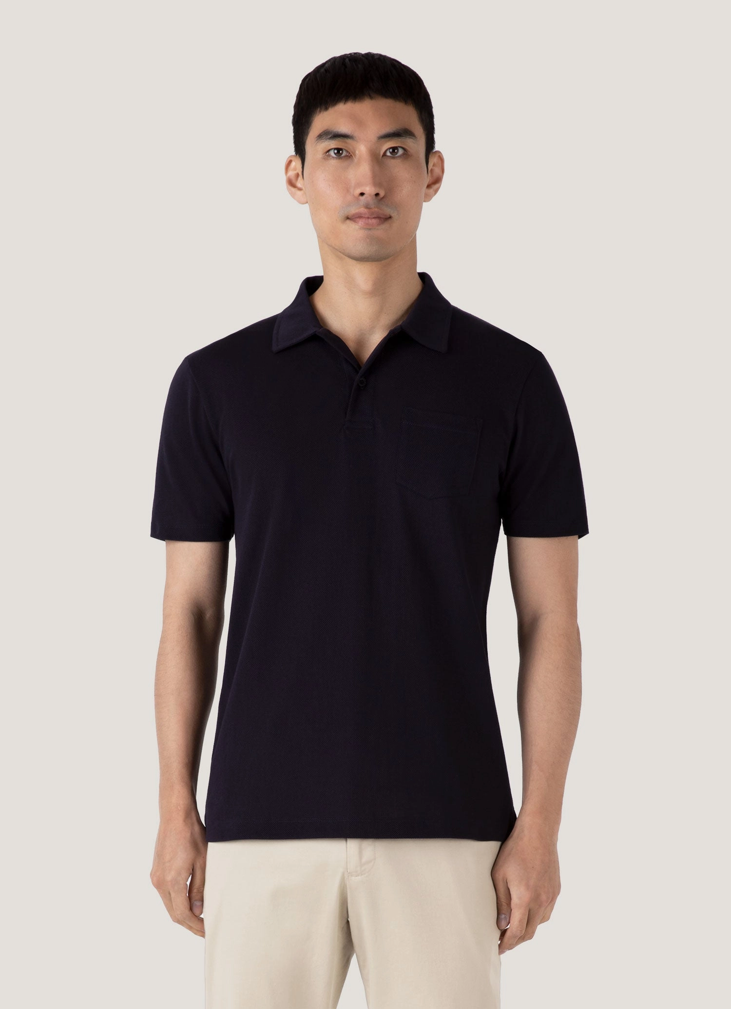 Men's Riviera Polo Shirt in Midnight Navy Modern Cut