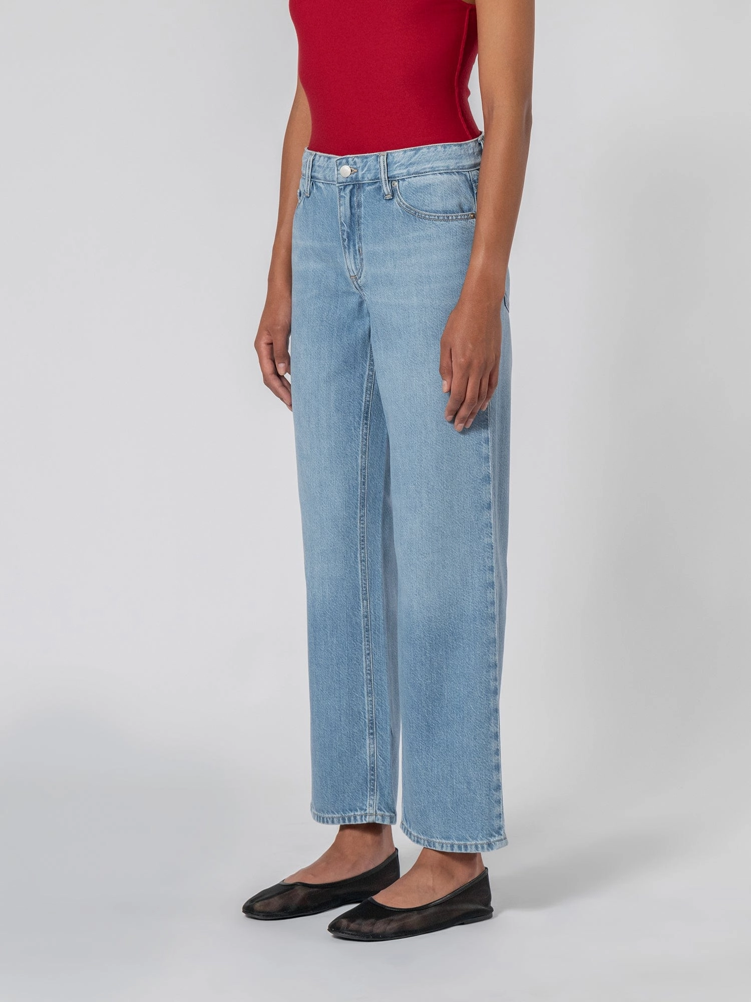 Double Stitched Seams Daria Jean Soft Indigo