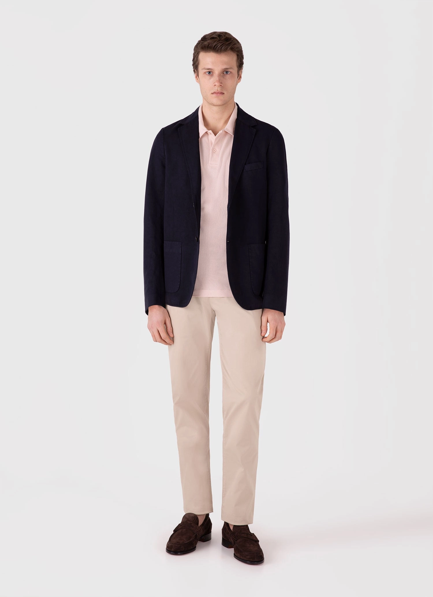 Classic Shirt Men's Riviera Polo Shirt in Pastel Pink