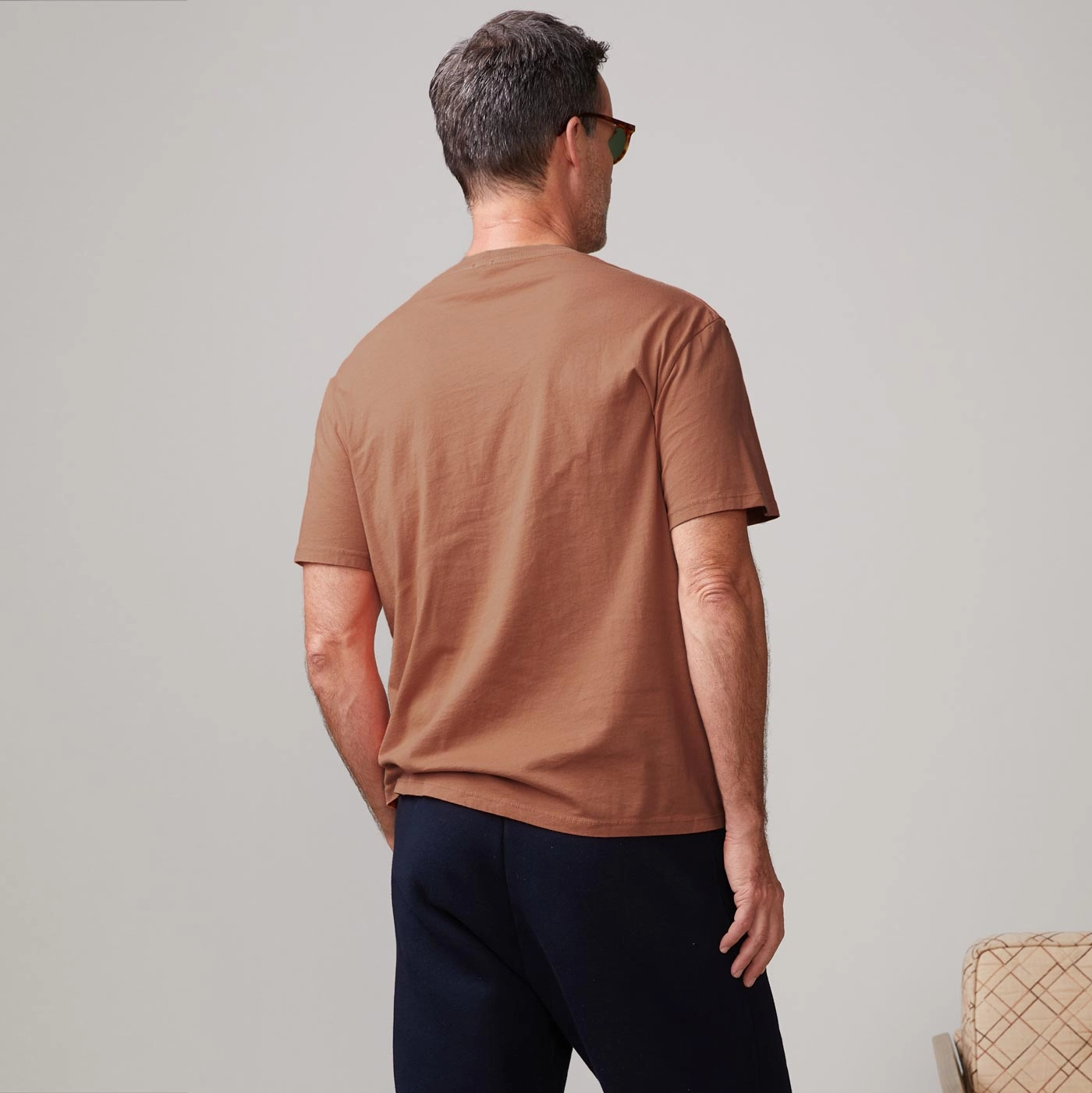 Relaxed Pocket Crew Layered Sleeve MinimalistDesign
