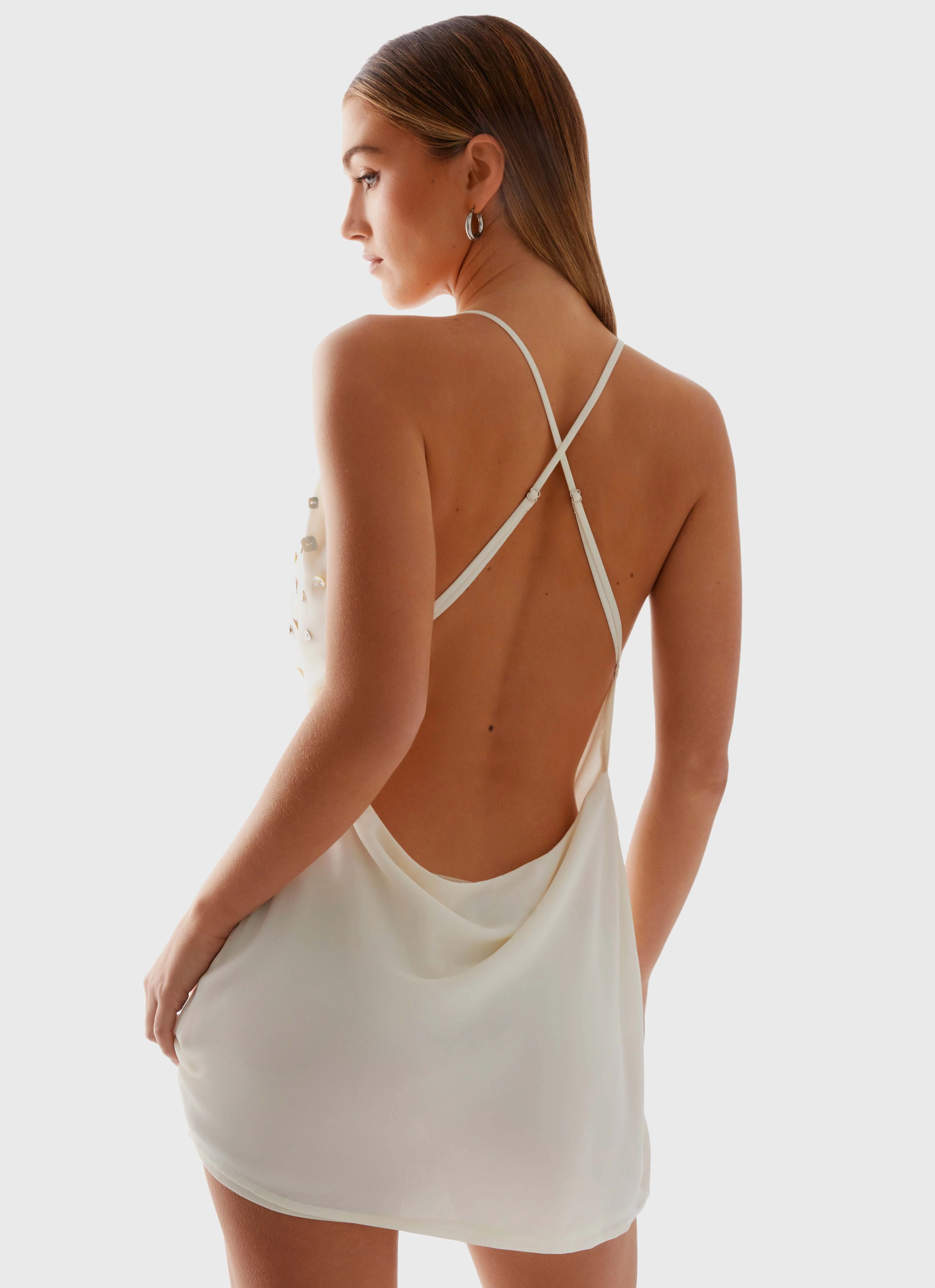 Renegade Feeling Mini Dress - Muted Yellow Raglan-Sleeve