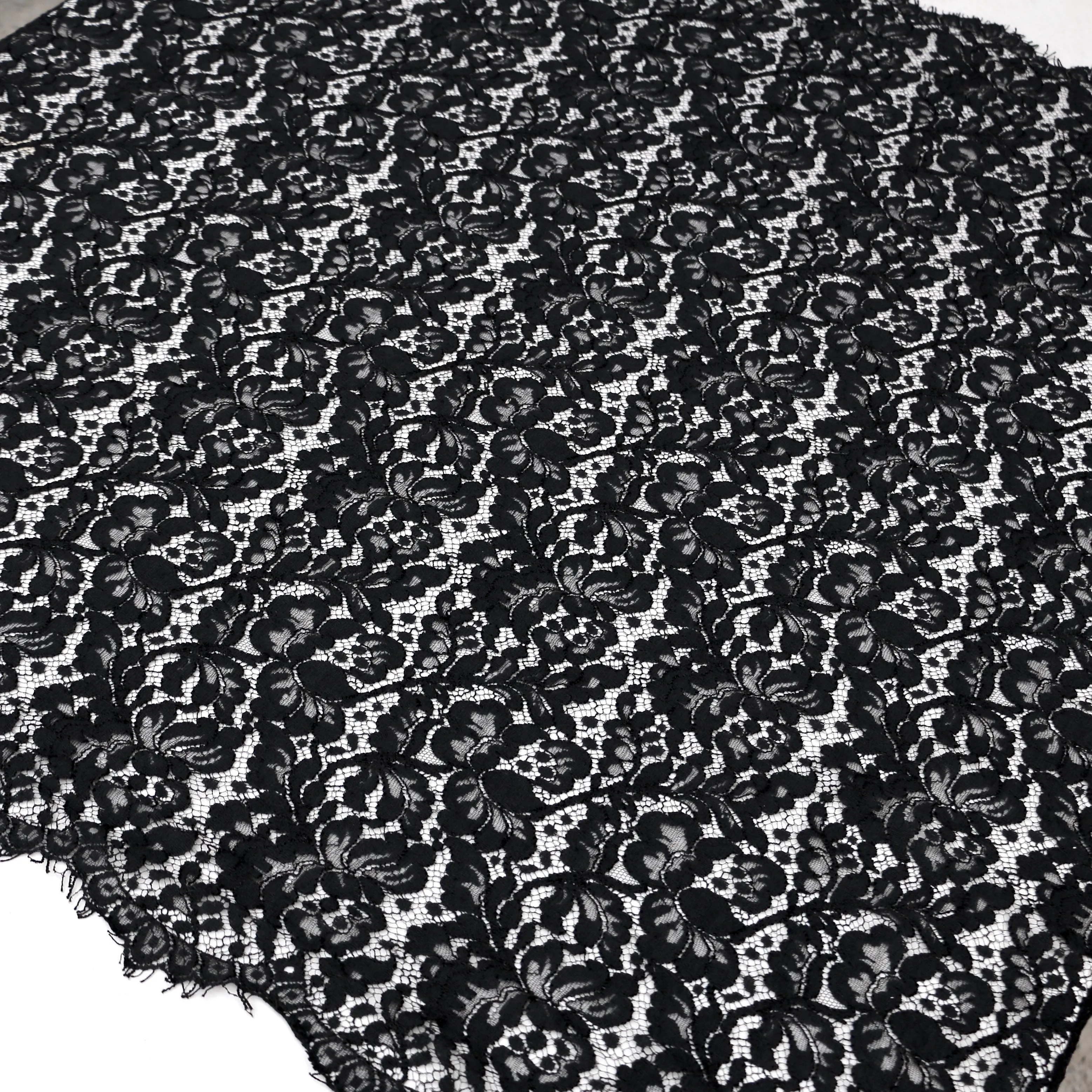 Remnant of Cut Out Black Lace