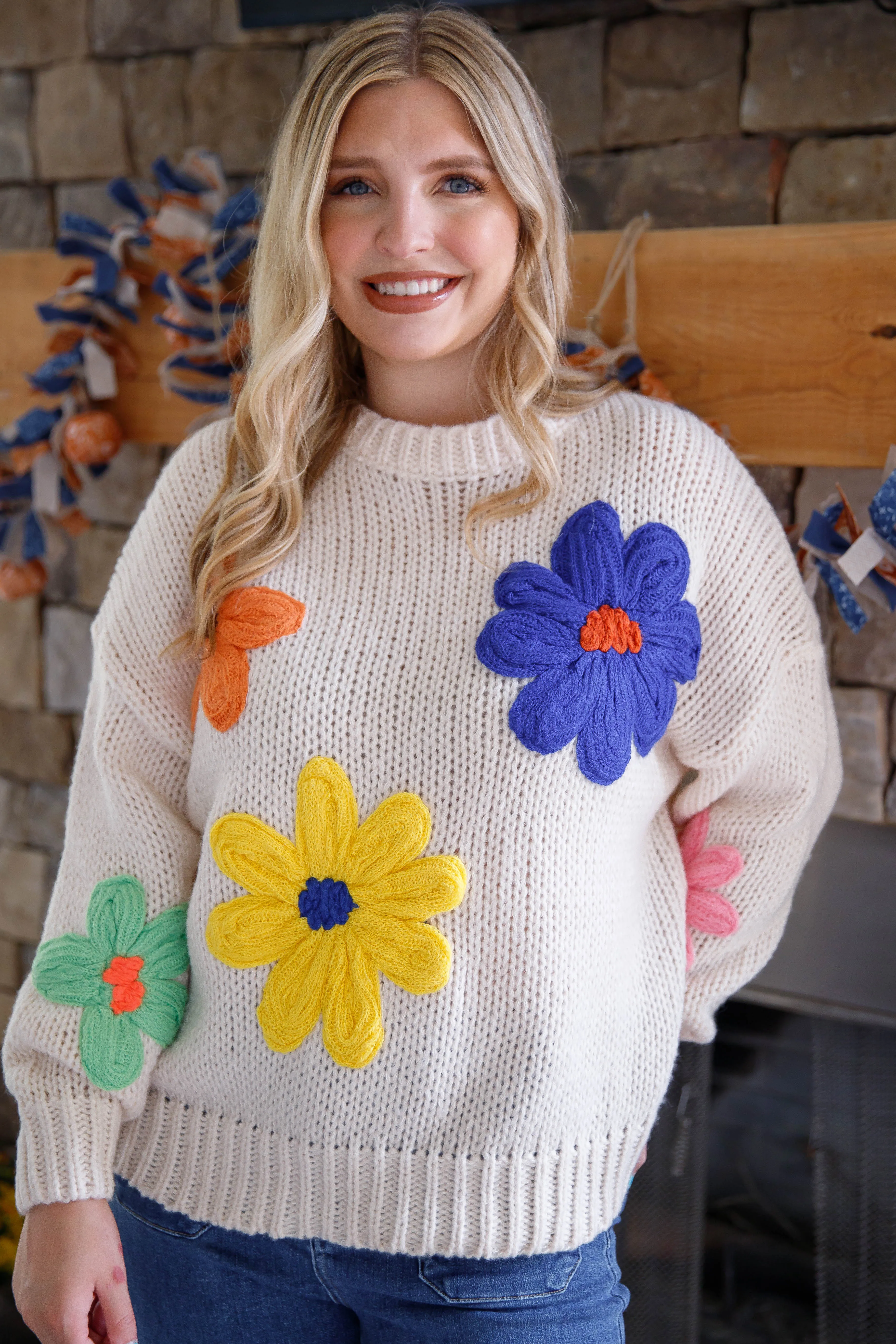 BioBased Fiber Modular Pocket Layout RESTOCK: A Beautiful Bloom Sweater
