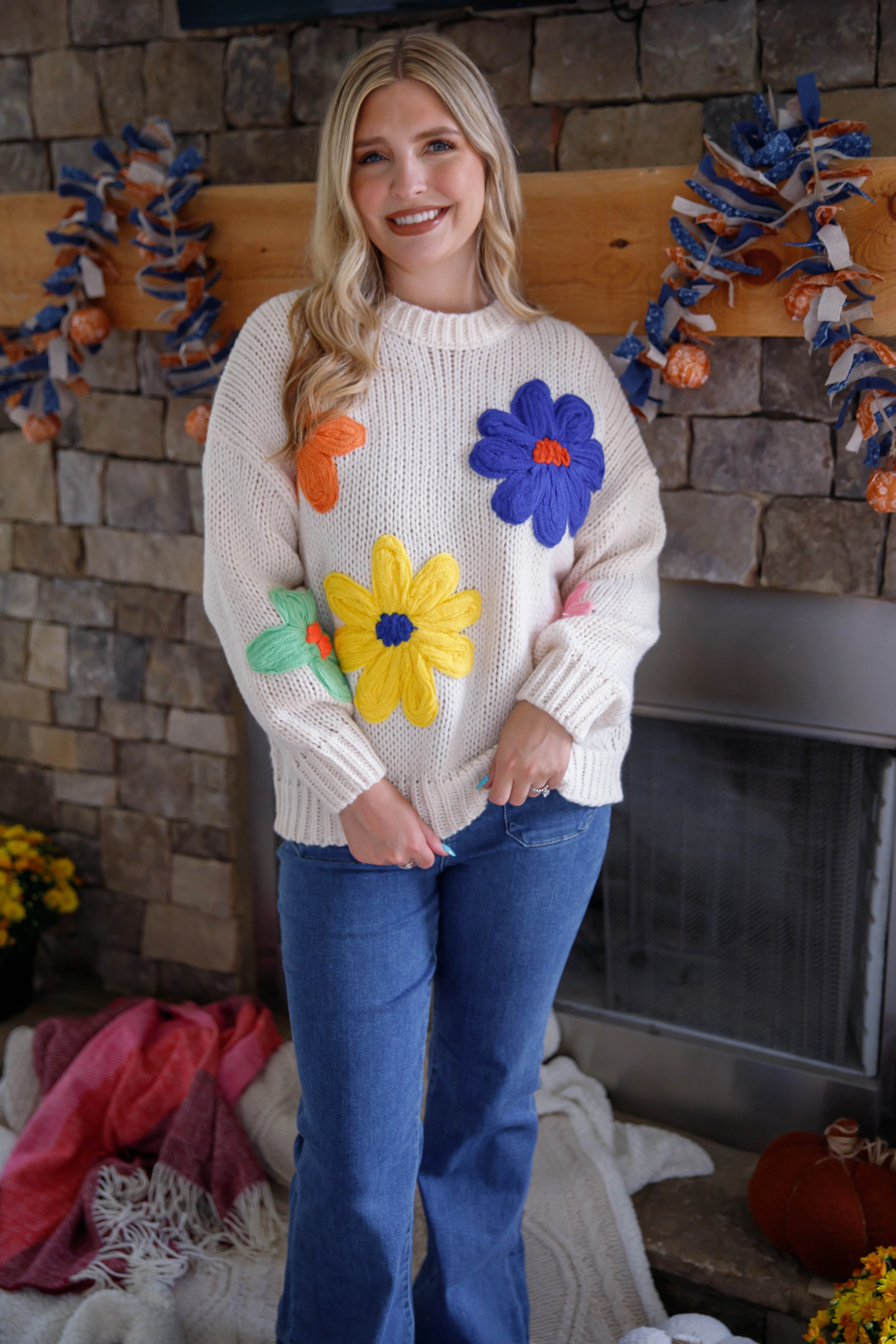 3D Spacer Fabric RESTOCK: A Beautiful Bloom Sweater