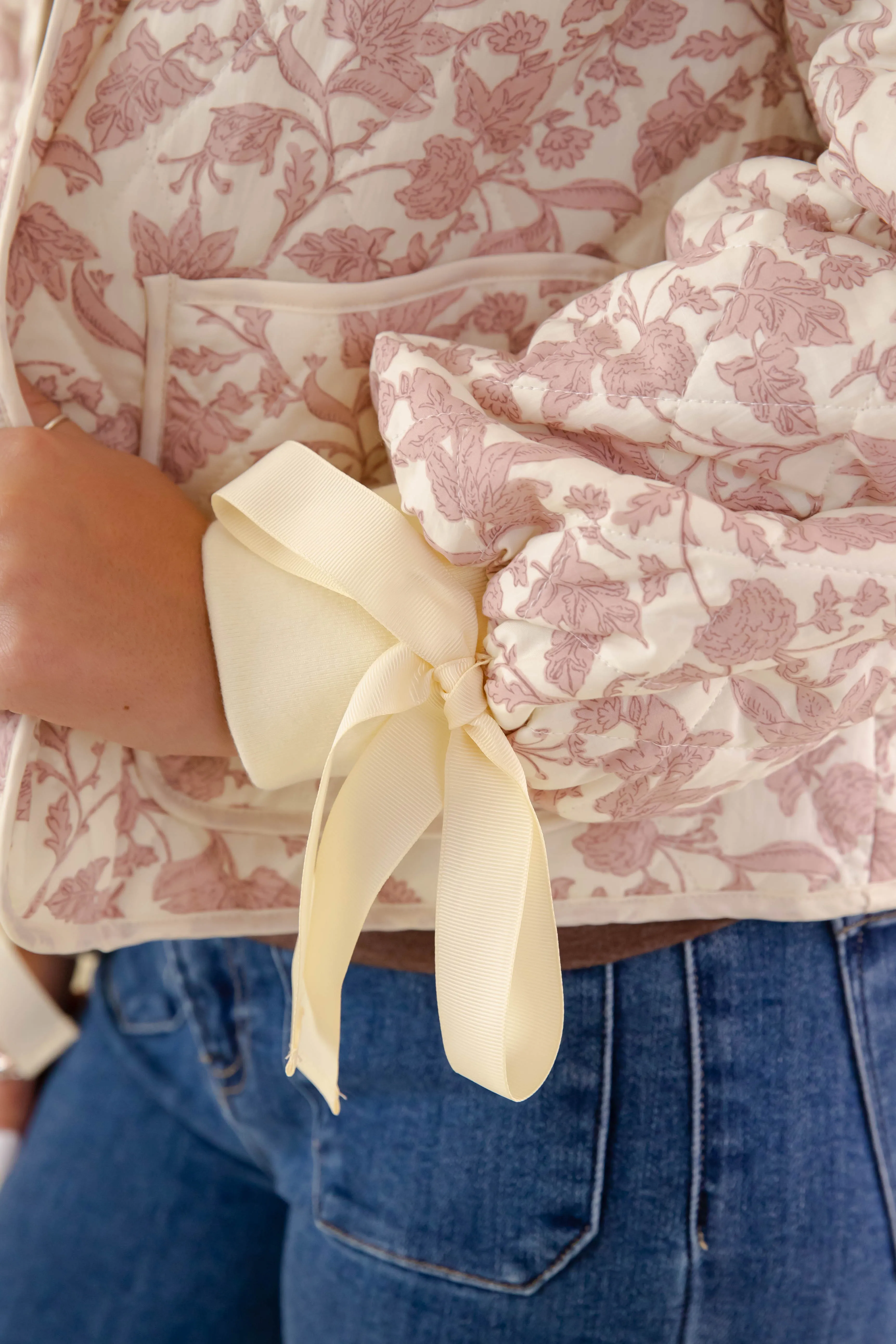 RESTOCK: Began With You Jacket-Mauve Classic Crew Neck