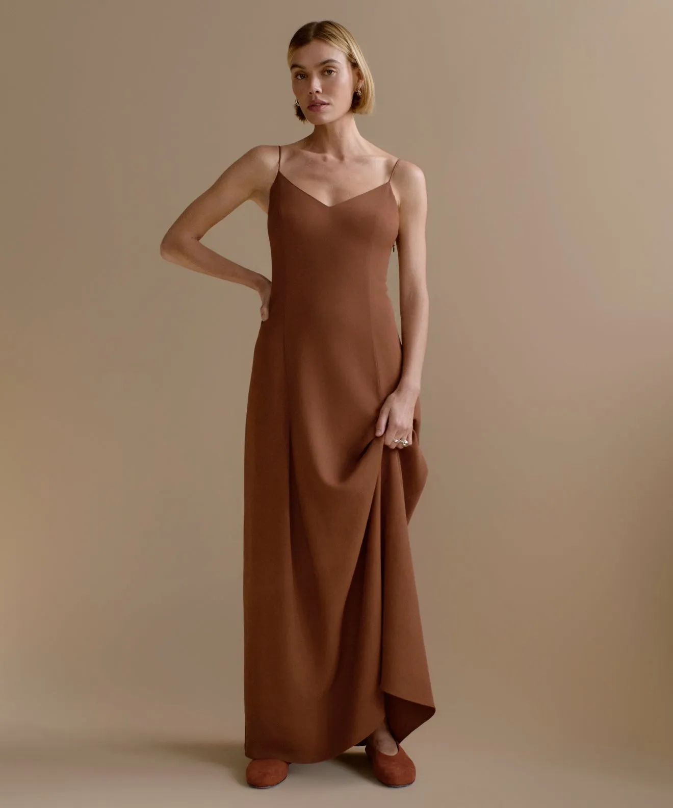 Cozy and Comfortable Fitted Shape Florence Slip Dress