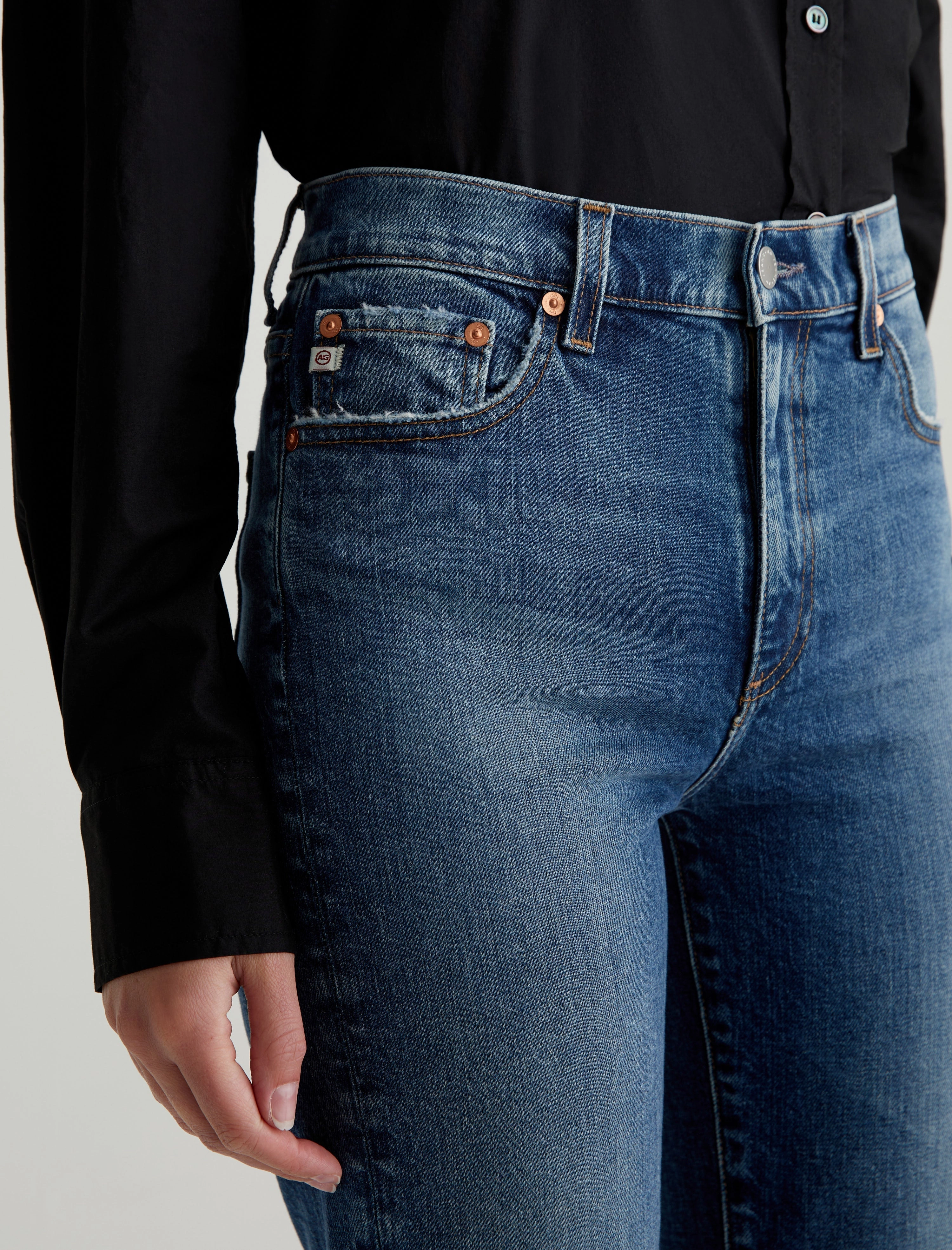 AG  Brinley Straight Leg Jeans - 15 Years Firenze Neutral Daily Wear Versatile Winter Warmth