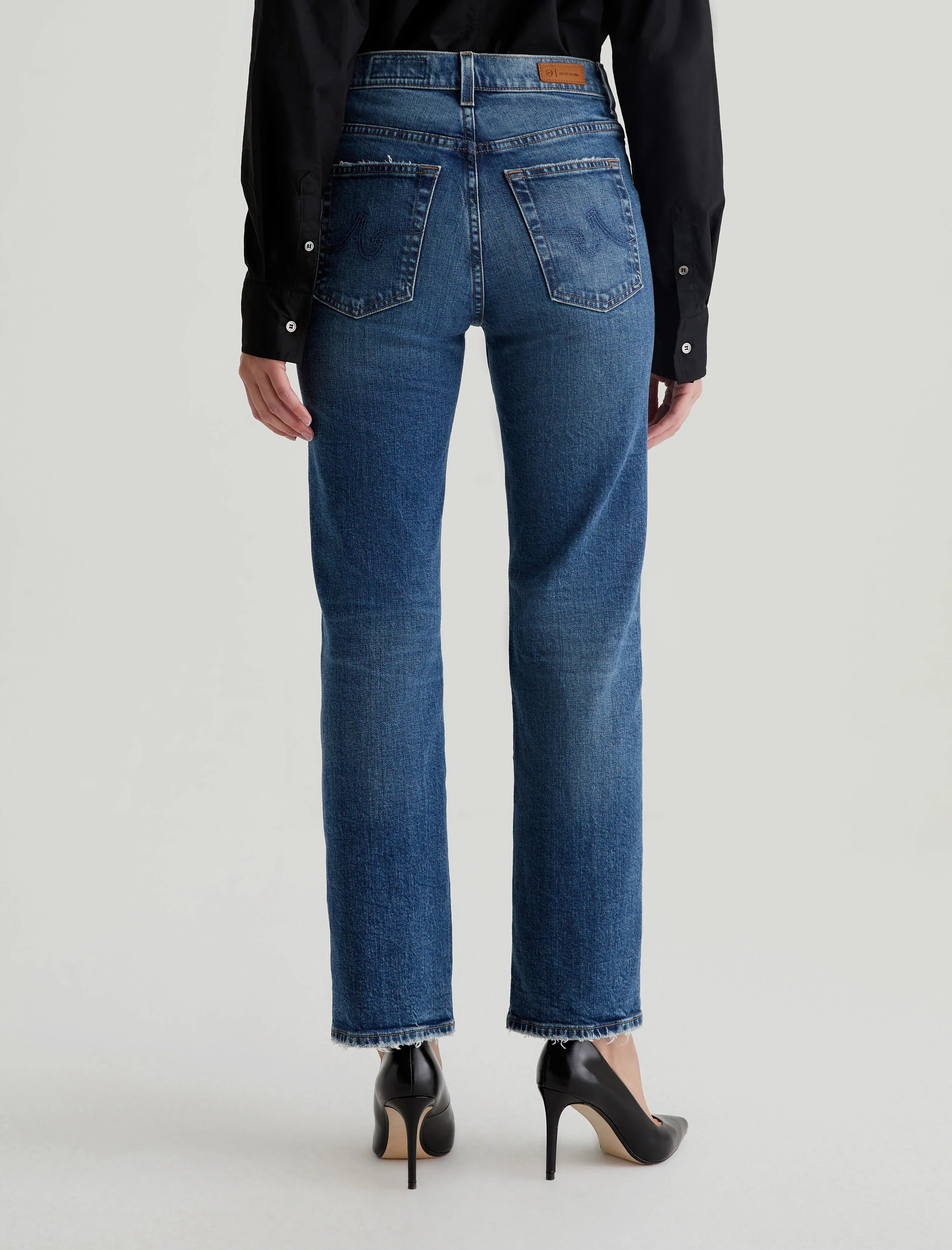 No Gap Waistband Flawless Look AG  Brinley Straight Leg Jeans - 15 Years Firenze