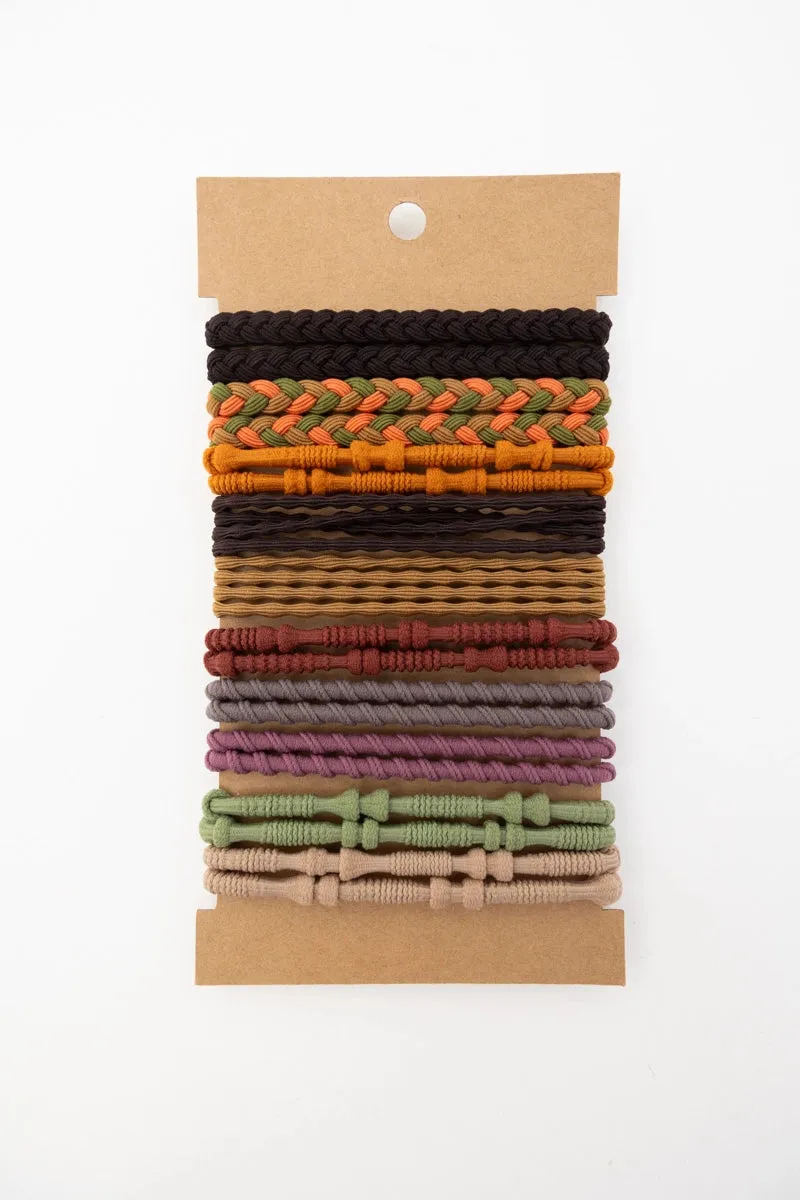 Rhiannon Stackable Hair Tie Bracelet Set • Sunset