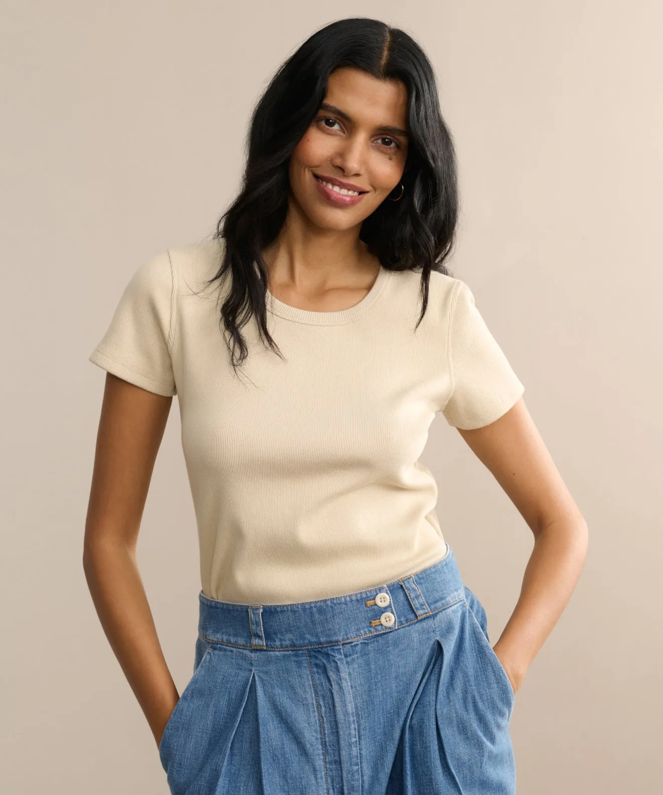 Rib Tee NonChafing Fabric