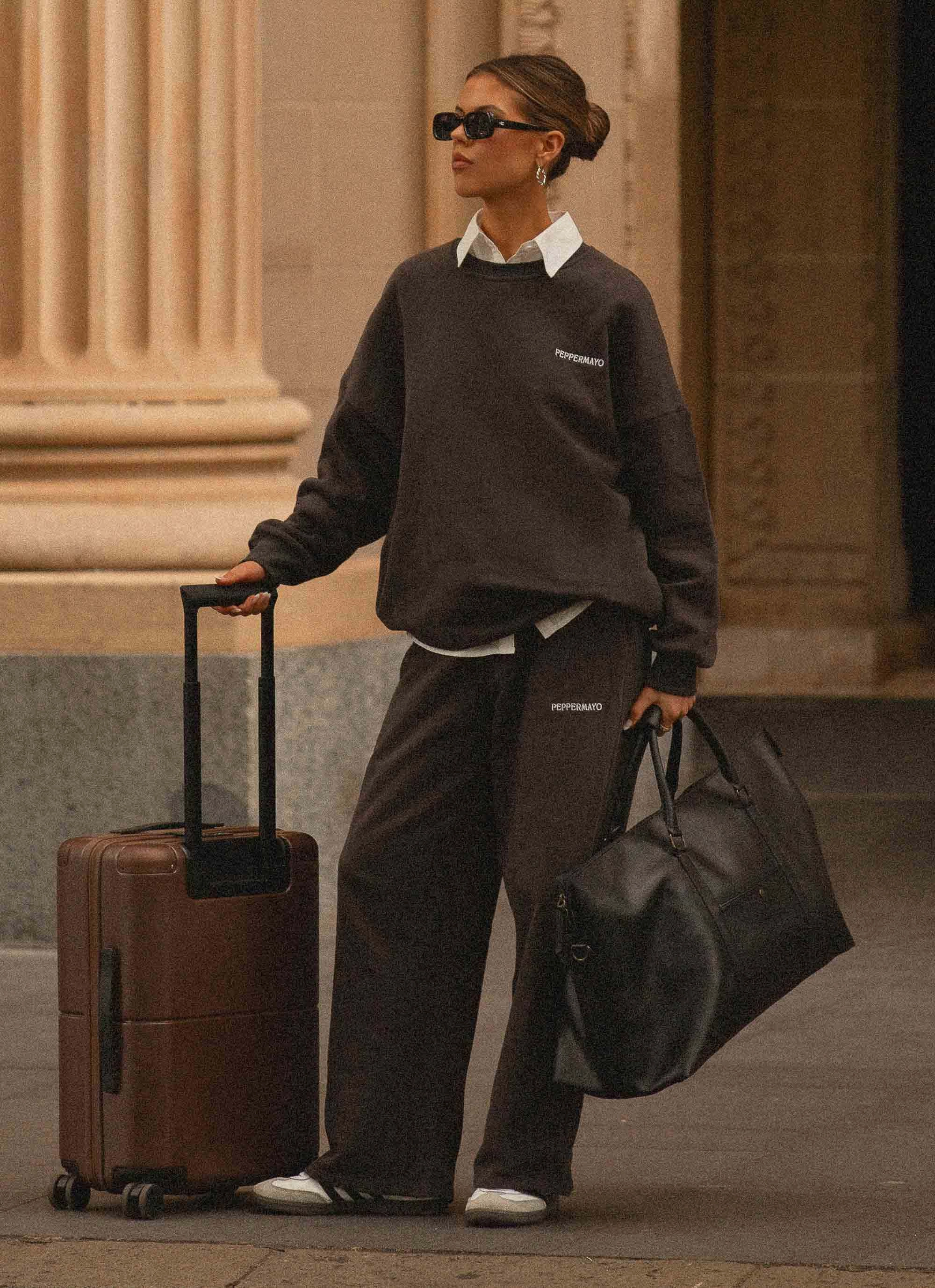 WaterRepellent Finish Hypoallergenic Fibers Signature Oversized Sweatshirt - Charcoal