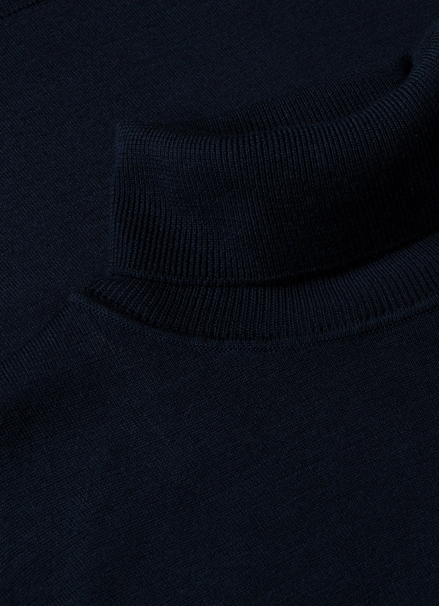 Warm Classic Neutral Colors Men's Extra-Fine Merino Roll Neck in Light Navy