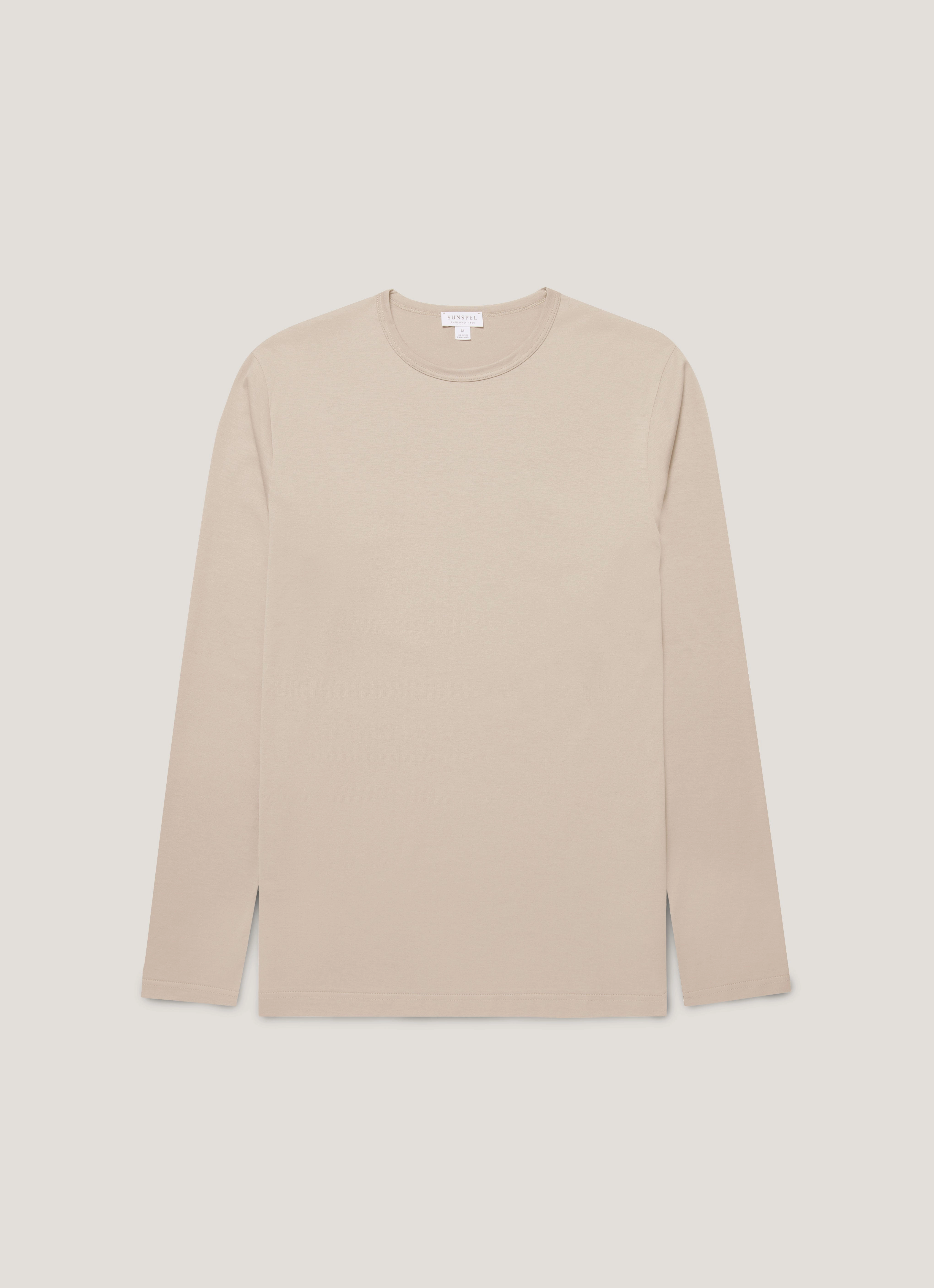 Men's Long Sleeve Classic T-shirt in Fog Stretch Waist