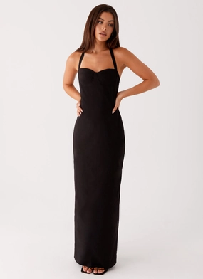Rich Hue Cheryl Maxi Dress - Black Cheryl Maxi Dress - Black Midi-Length