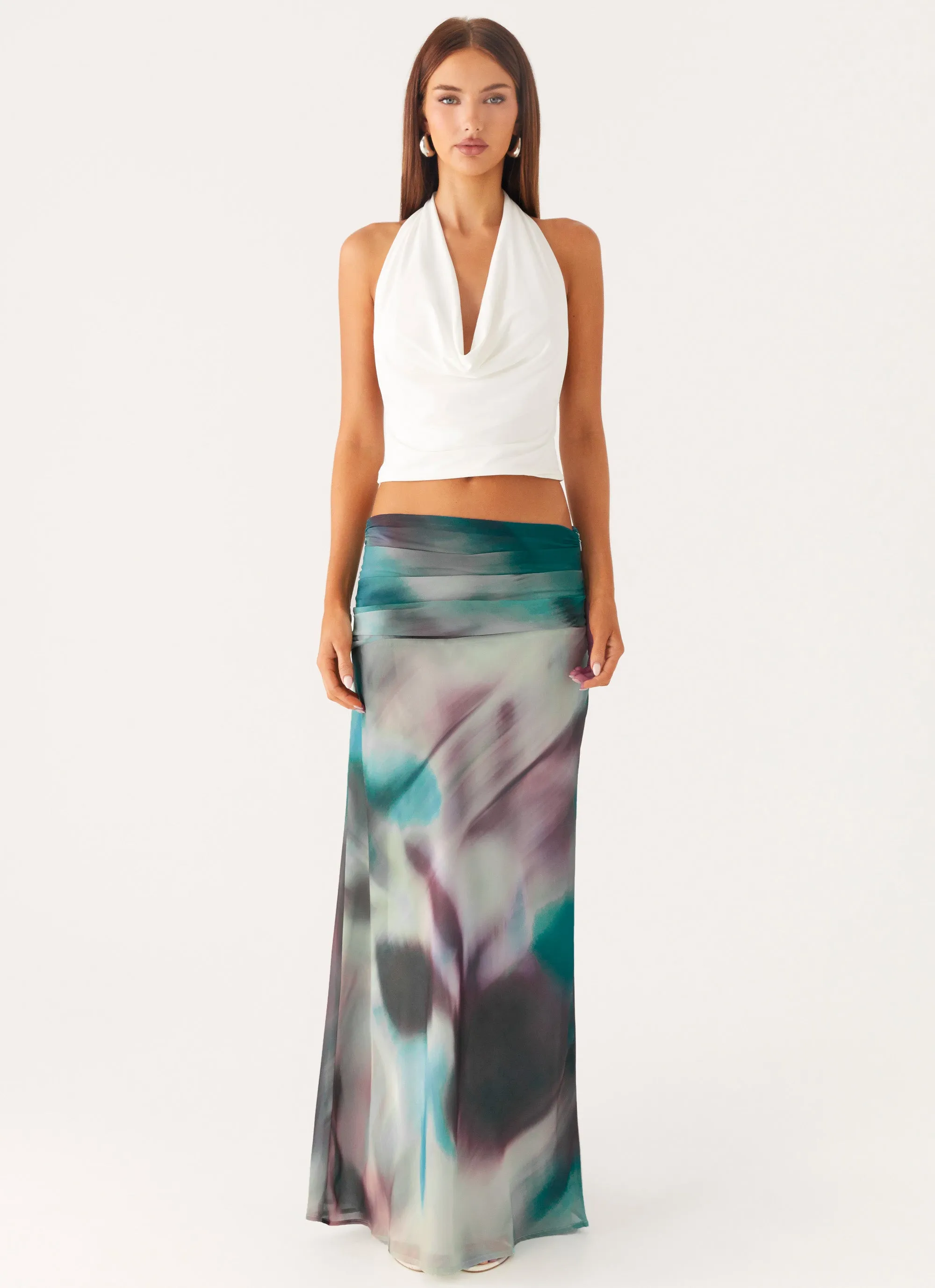 Active Layer LowProfileStitching Rimi Maxi Skirt - Sea Splash