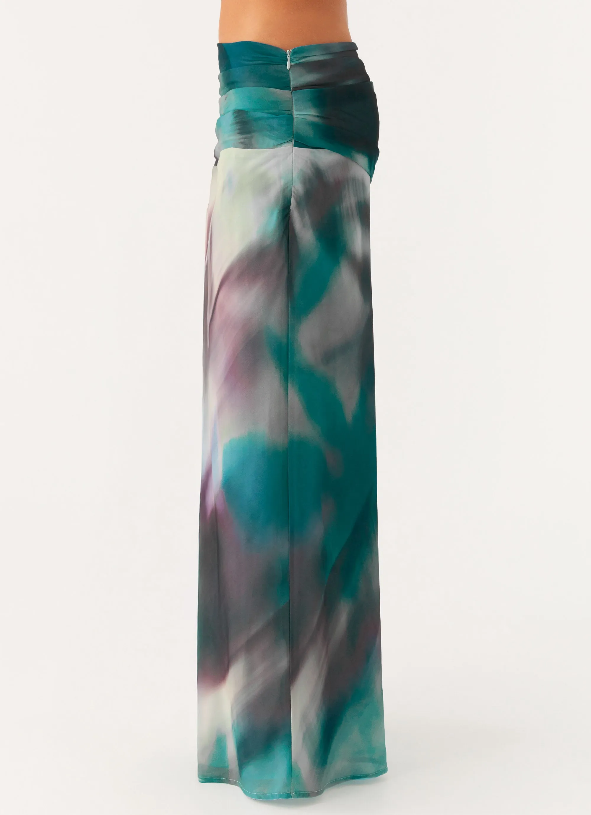 Plus-size option High-waisted fit Rimi Maxi Skirt - Sea Splash