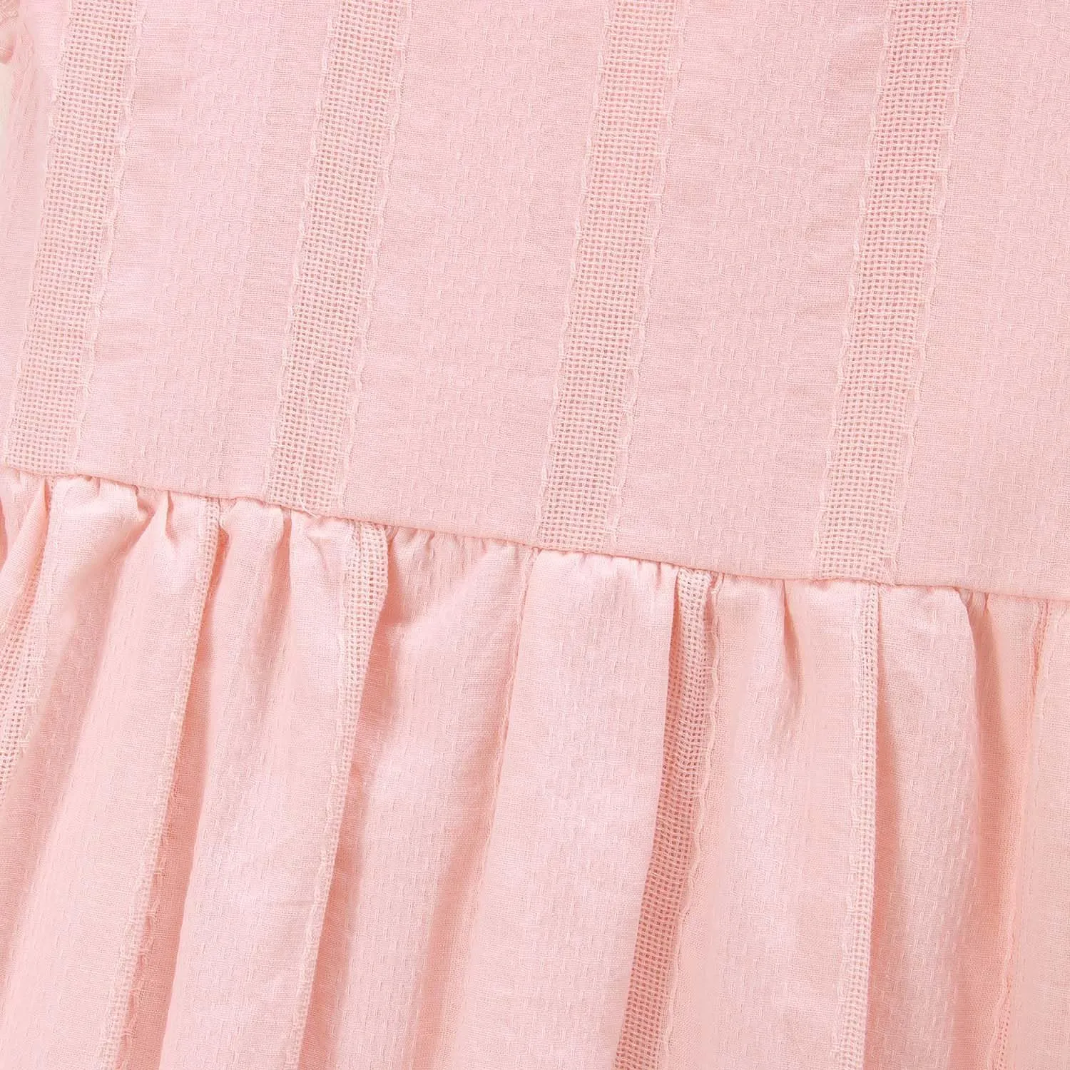 Ritatte Girls Summer Cotton Dress Ruffle Sleeveless Bowknot Tie Back Sundress Solid Casual Backless A-Line Swing Midi Dresses
