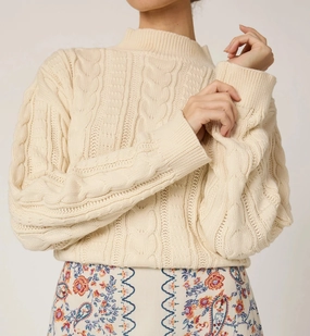 Fade Resistant Coating Recycled Polyester Janie Sweater | Ivory