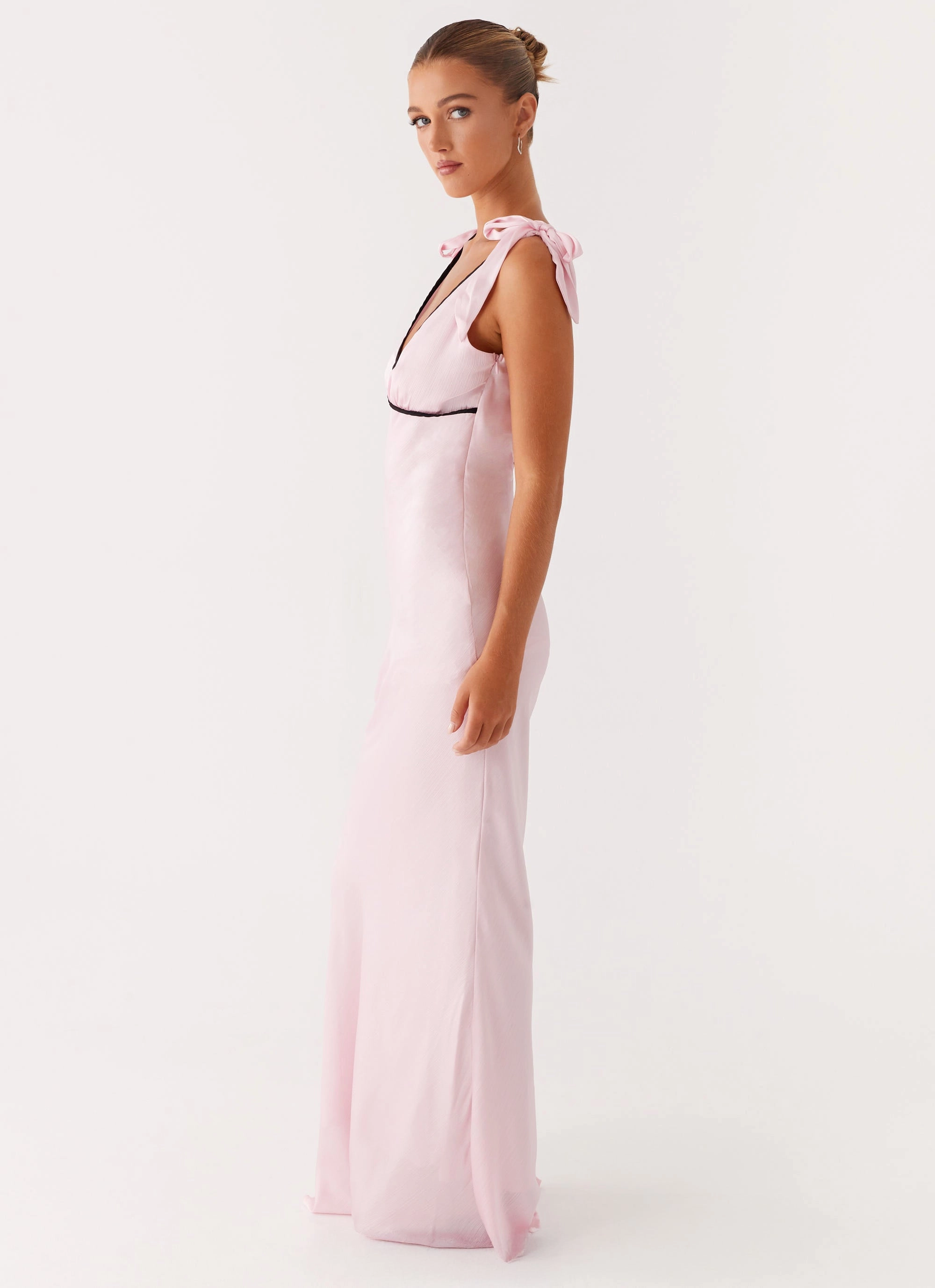 Minimal Design Pure Look Romeo Maxi Dress - Pink
