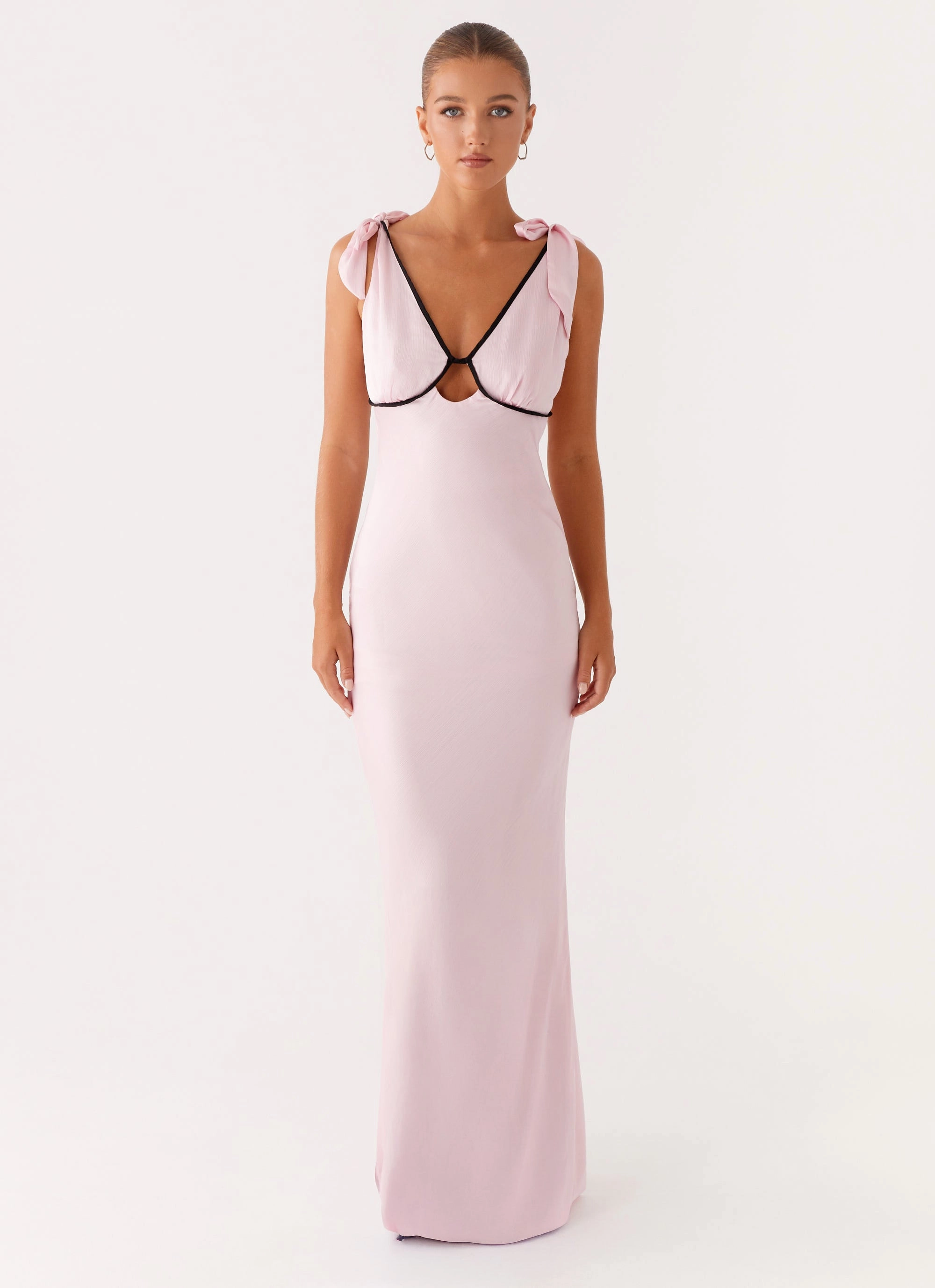Romeo Maxi Dress - Pink Cut-Out-Detail