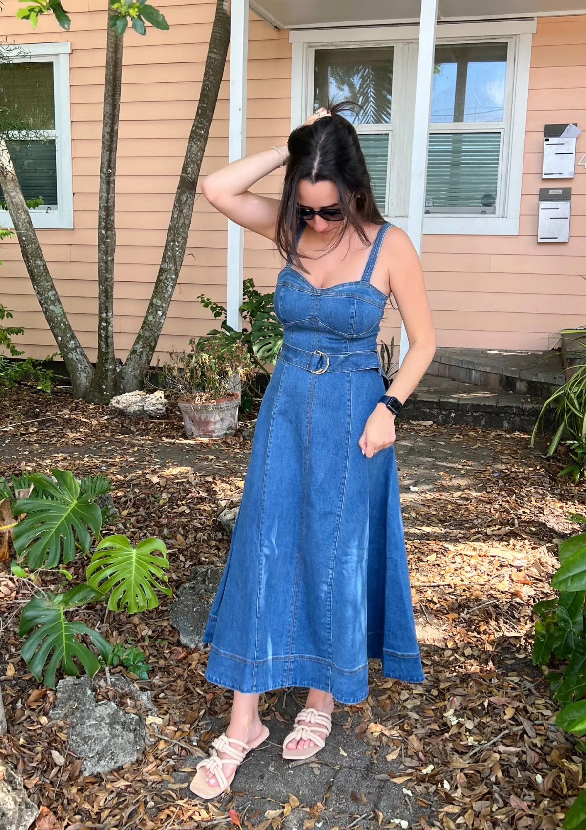 Casual Style Guest Shine Rosanne Midi Denim Dress