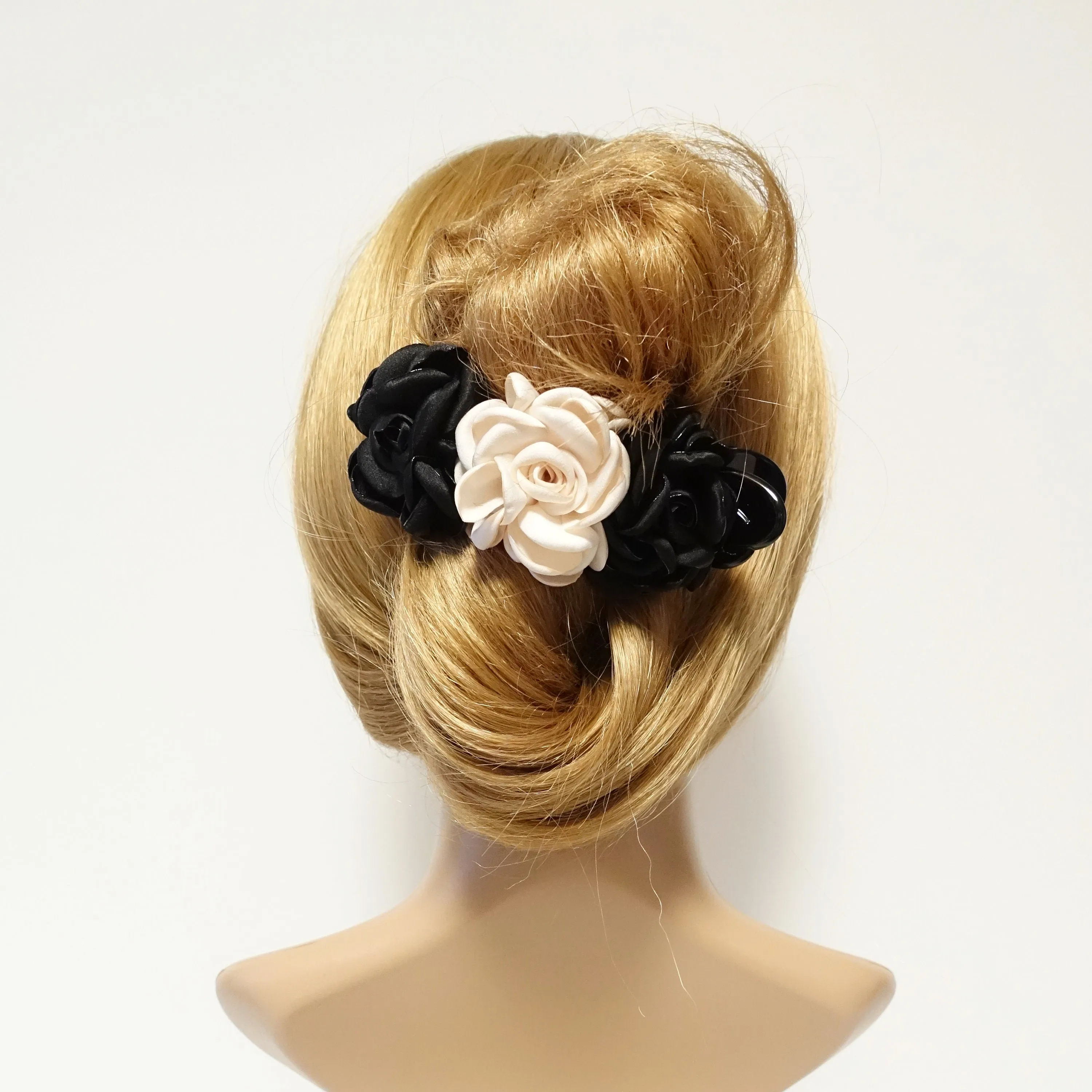 Rose Decorative 6 Prong Side hair Slide Jaw Claw Clip Clamp Flower Hair Accessories