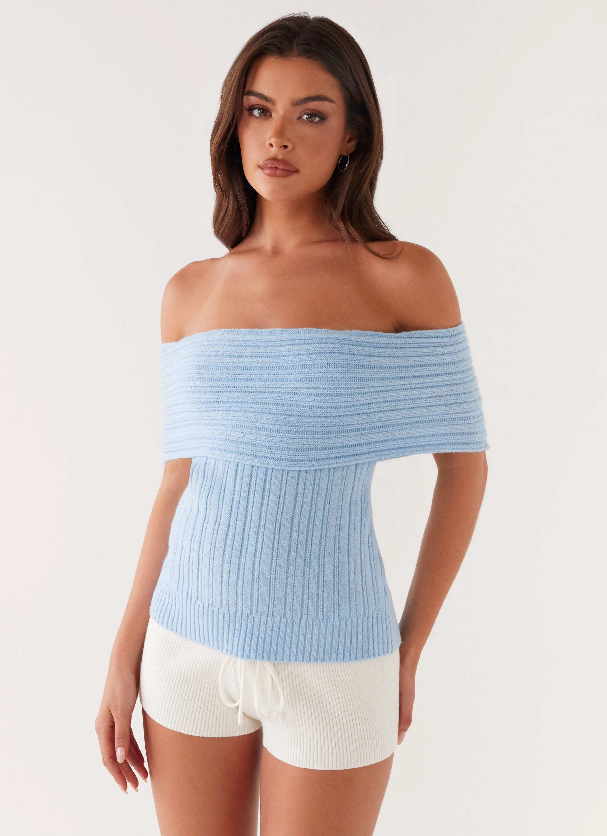 Rosen Knit Top - Blue Lightweight Weave QuickRelease Closure