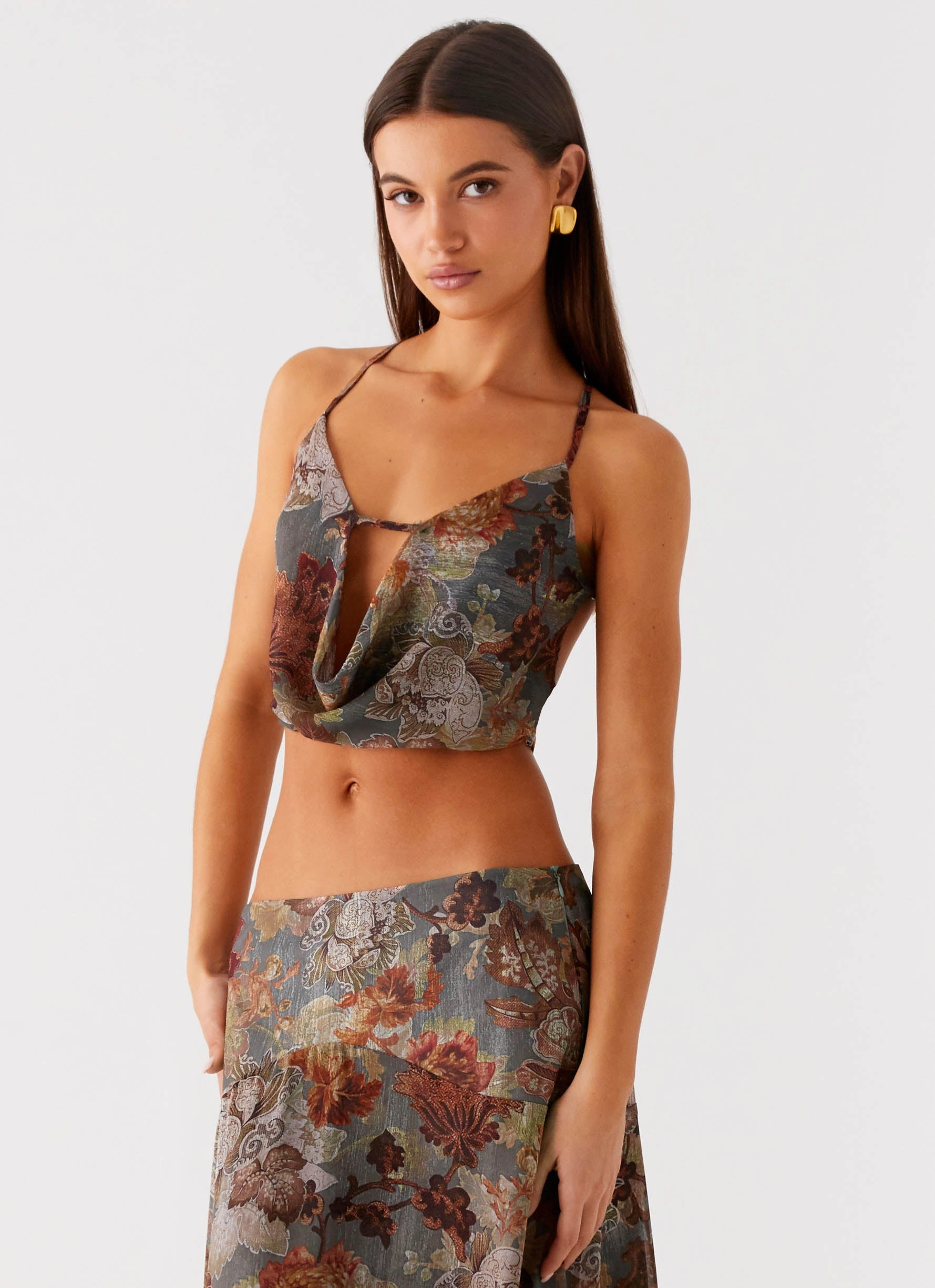 Rosewood Cowl Top - Vintage Blossom NonSlip Grip Tape