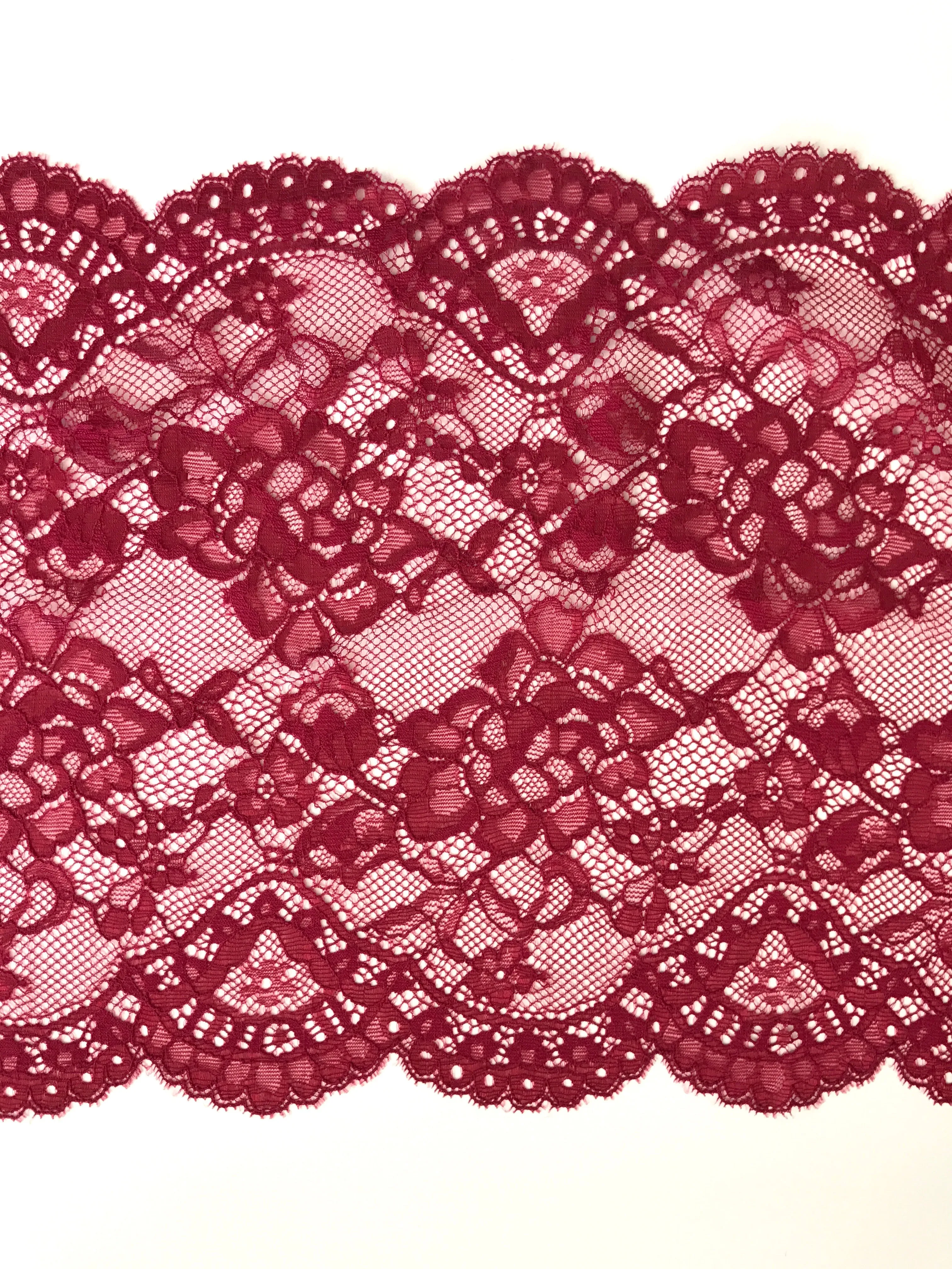 Rouge 9" Wide Stretch Lace