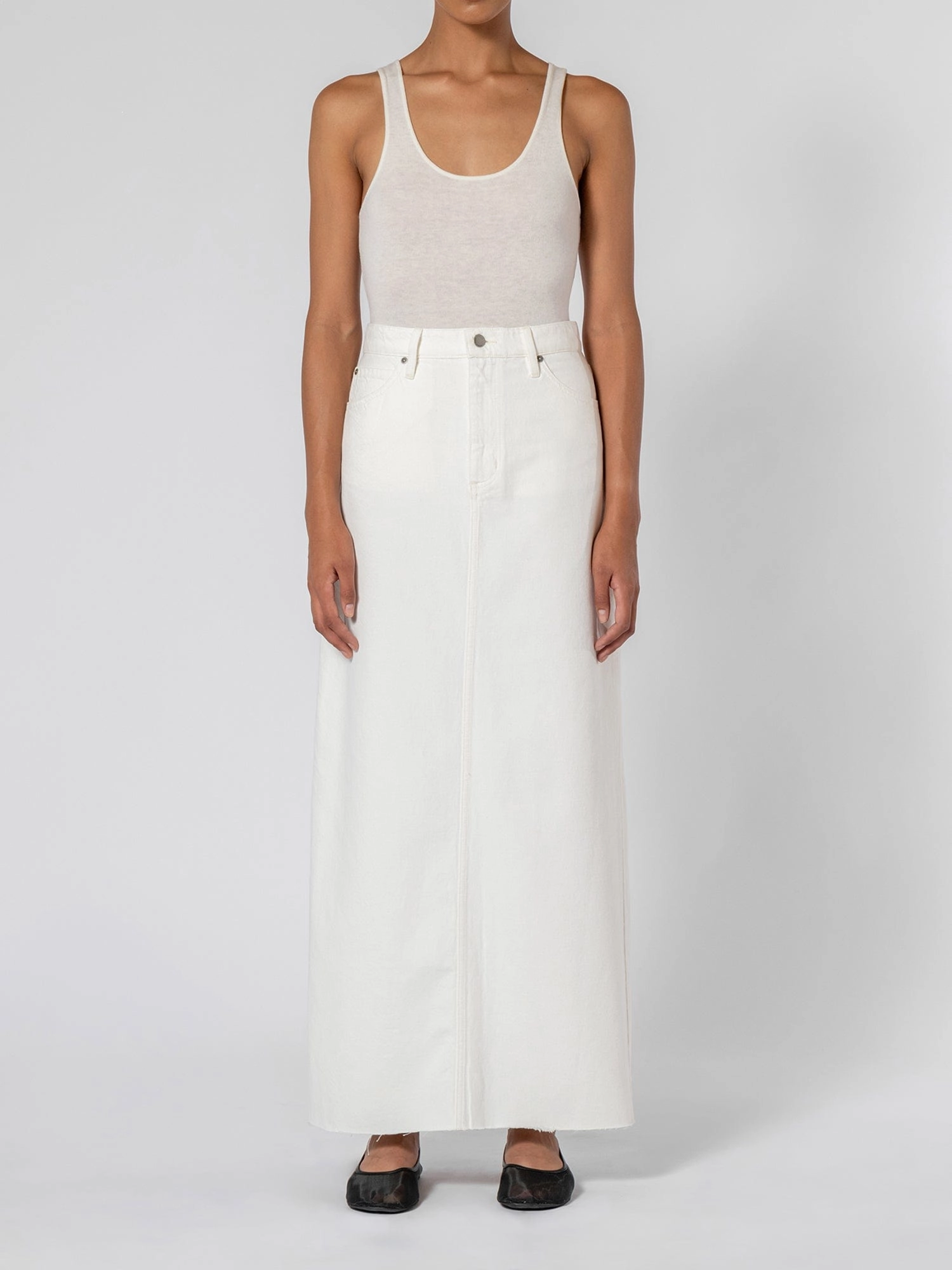 All Day Roxanne Skirt Back Split Natural