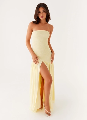 Comfortable shift dress Royce Maxi Dress - Yellow