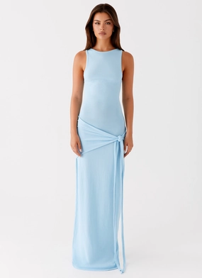 Ruby Red Leona Maxi Dress - Turquoise Timeless Layer wrap waist Leona Maxi Dress - Turquoise