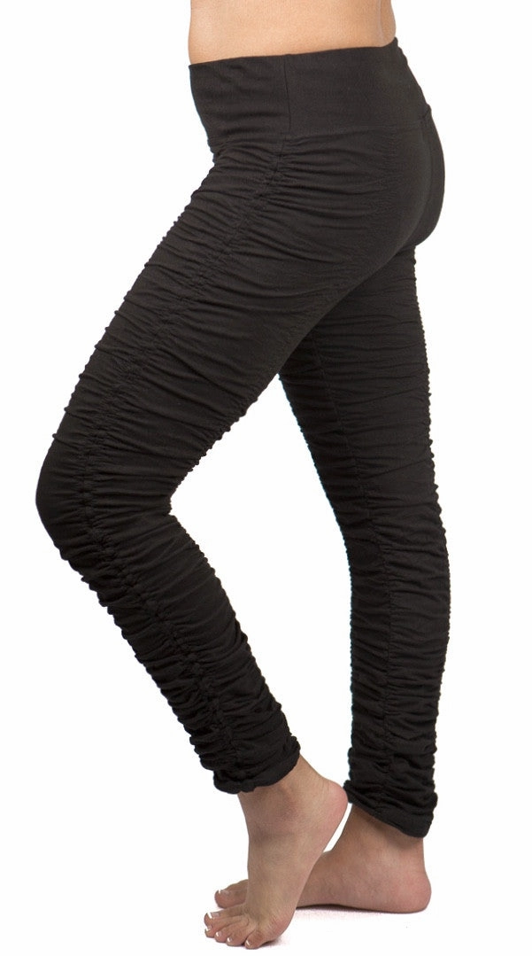 Compression Fit Corduroy texture Ruched Leggings